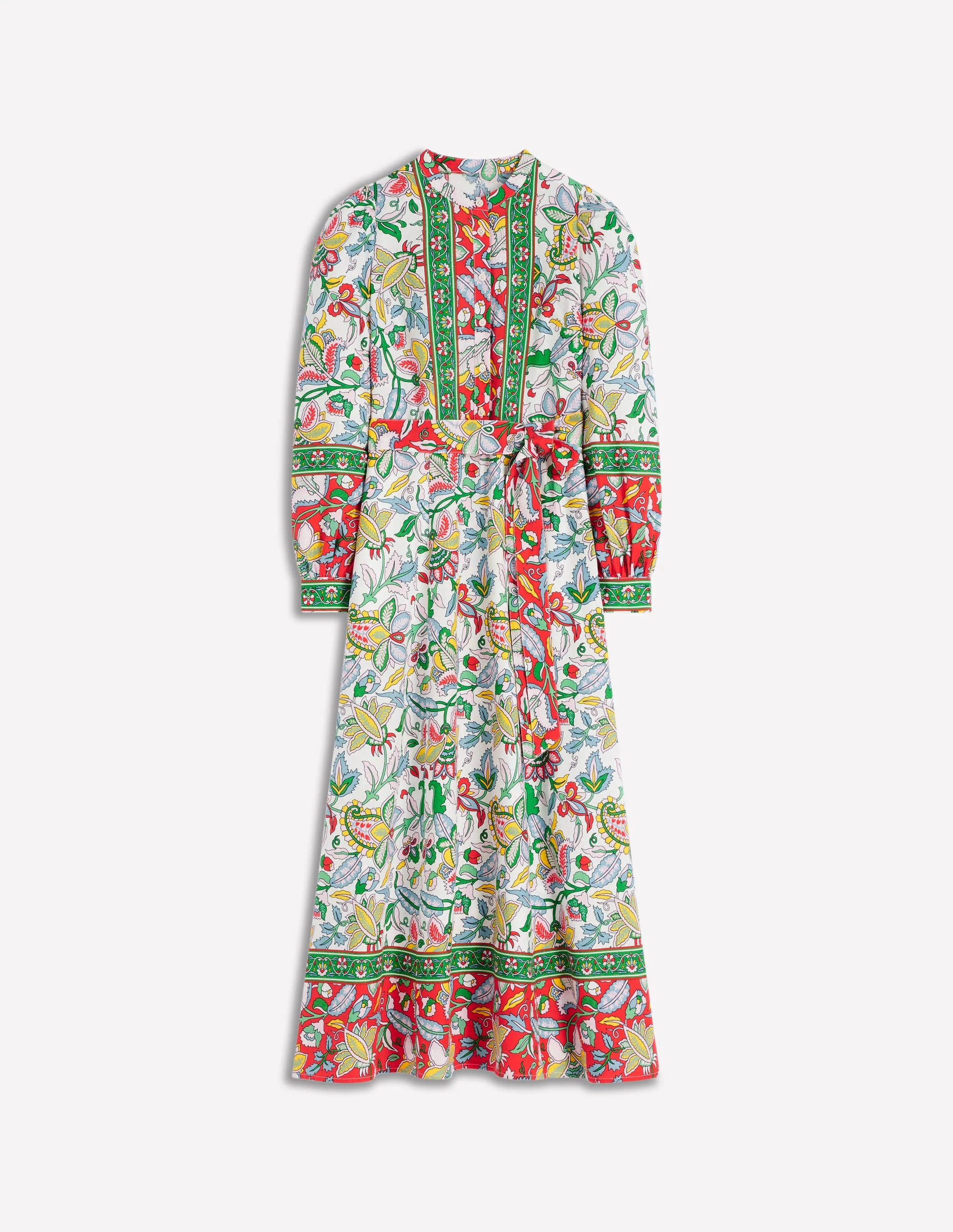Ava Linen Blend Midi Dress-Multi, Botanical Trail - Image 6