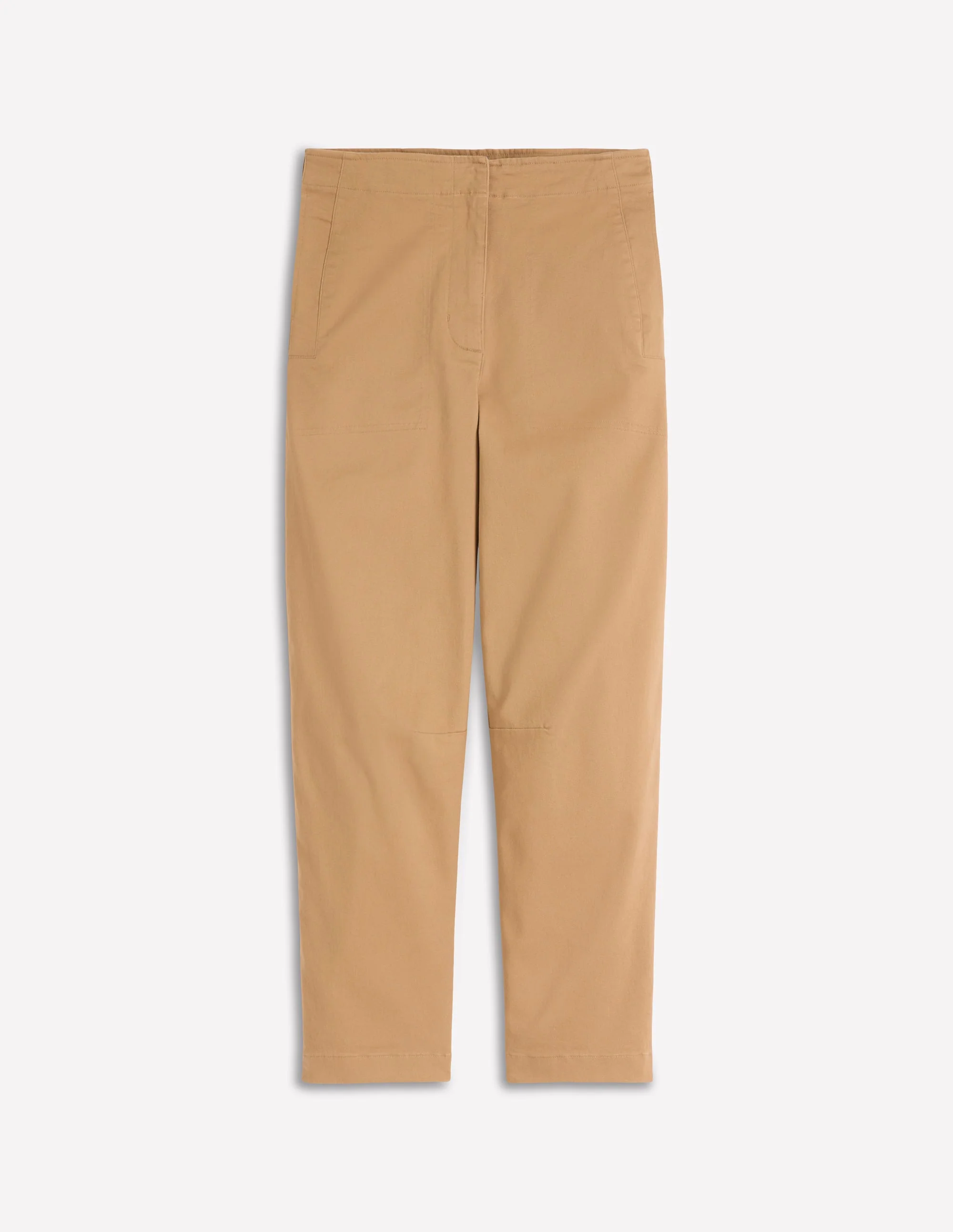 Barrel Leg Chino Trousers-Cappuccino - Image 6