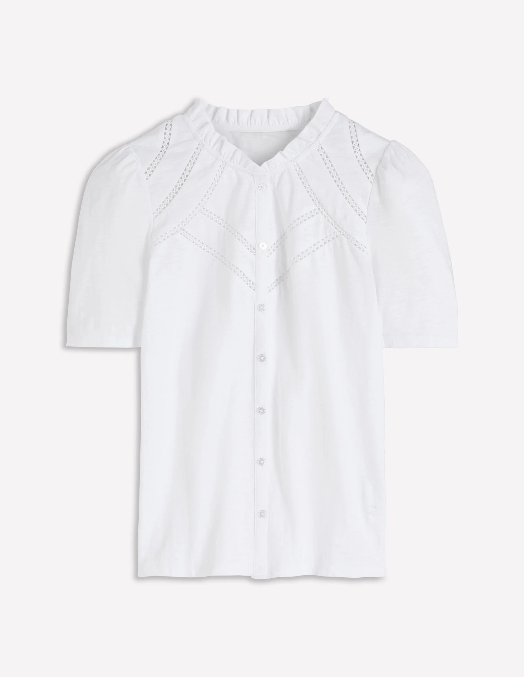 Bea Short Sleeve Shirt-White - Image 5