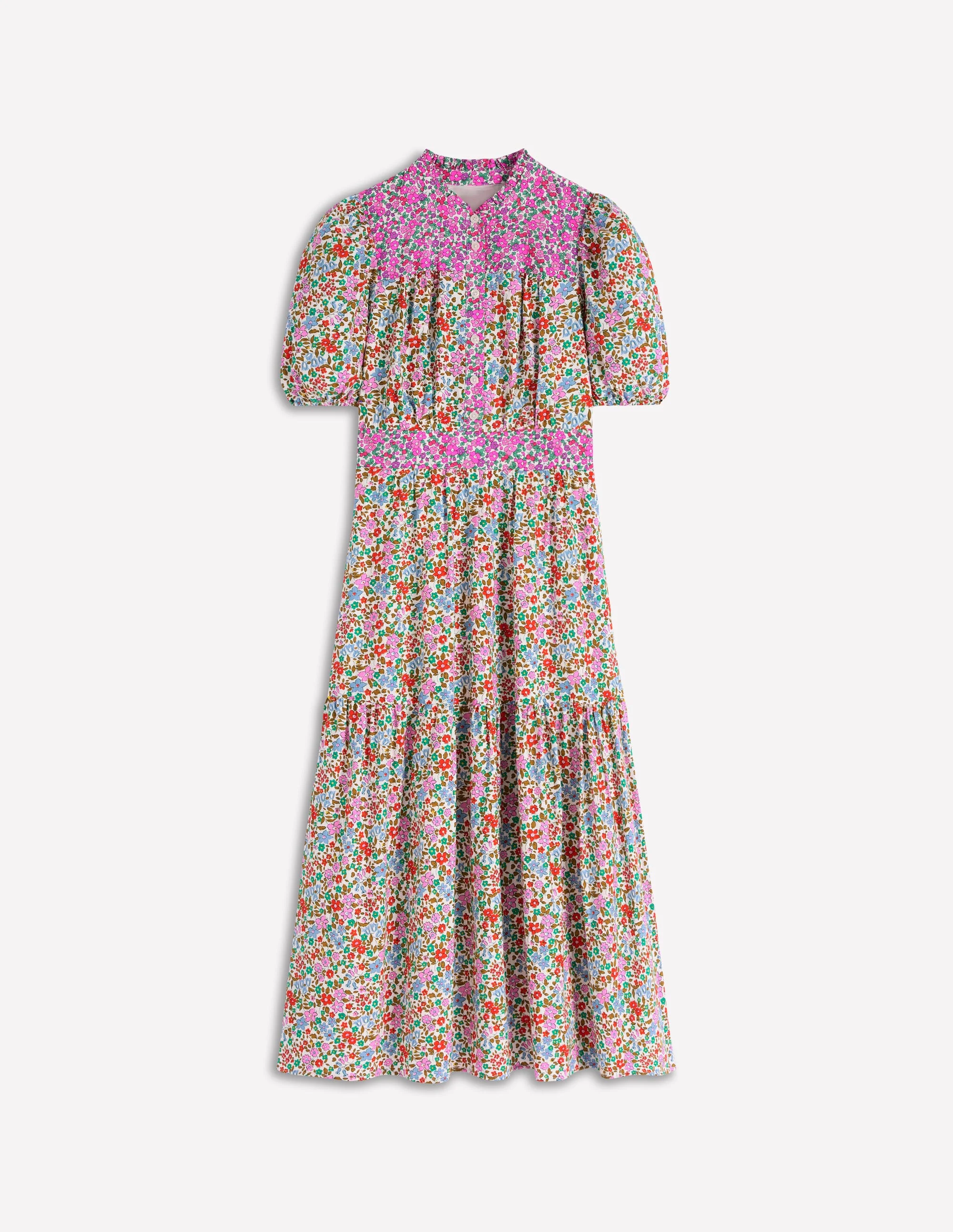 Beatrice Cotton Maxi Dress-Multi, Flowerbed Cluster - Image 6