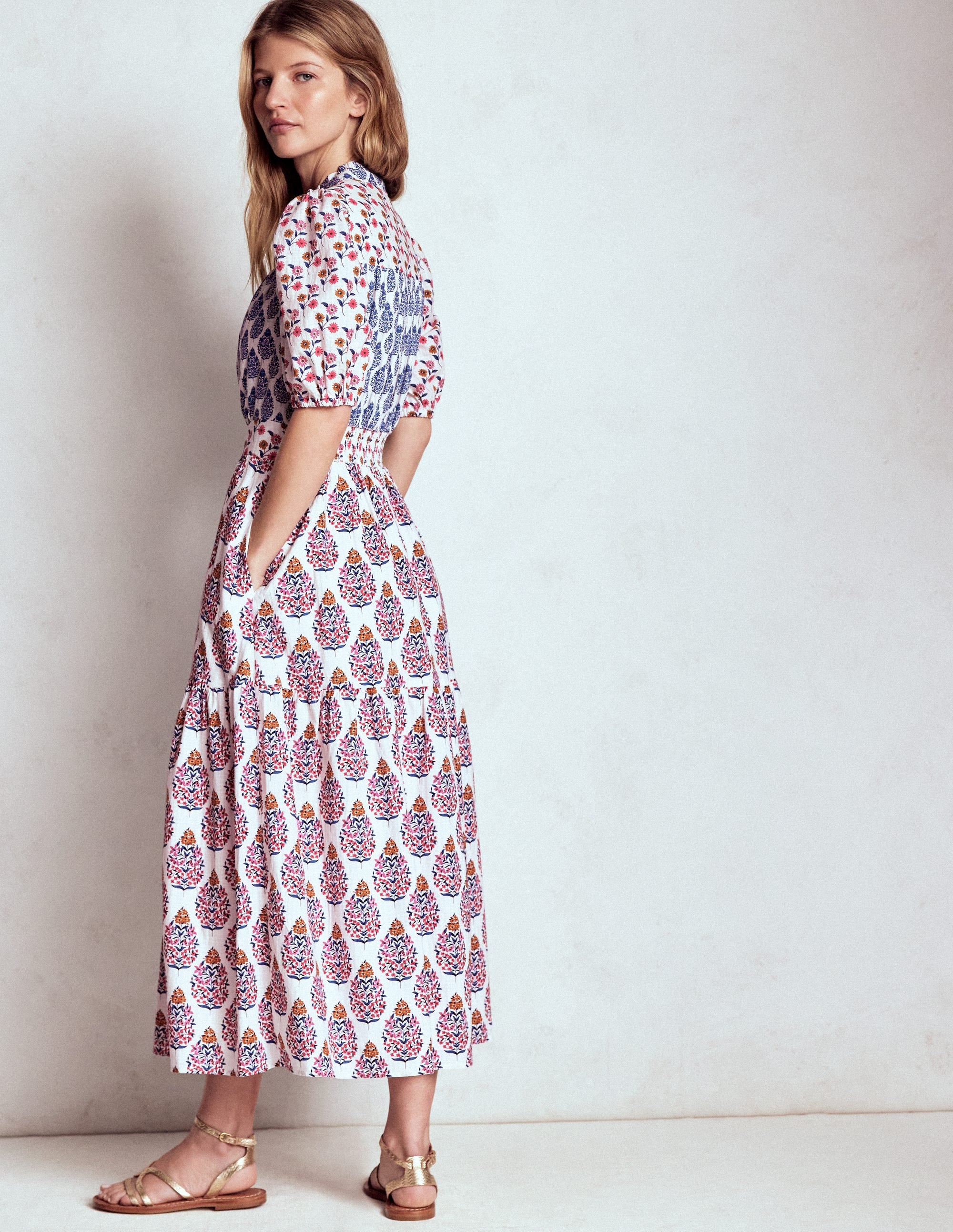 Beatrice Cotton Maxi Dress-Multi, Wildflower Bouquet - Image 4