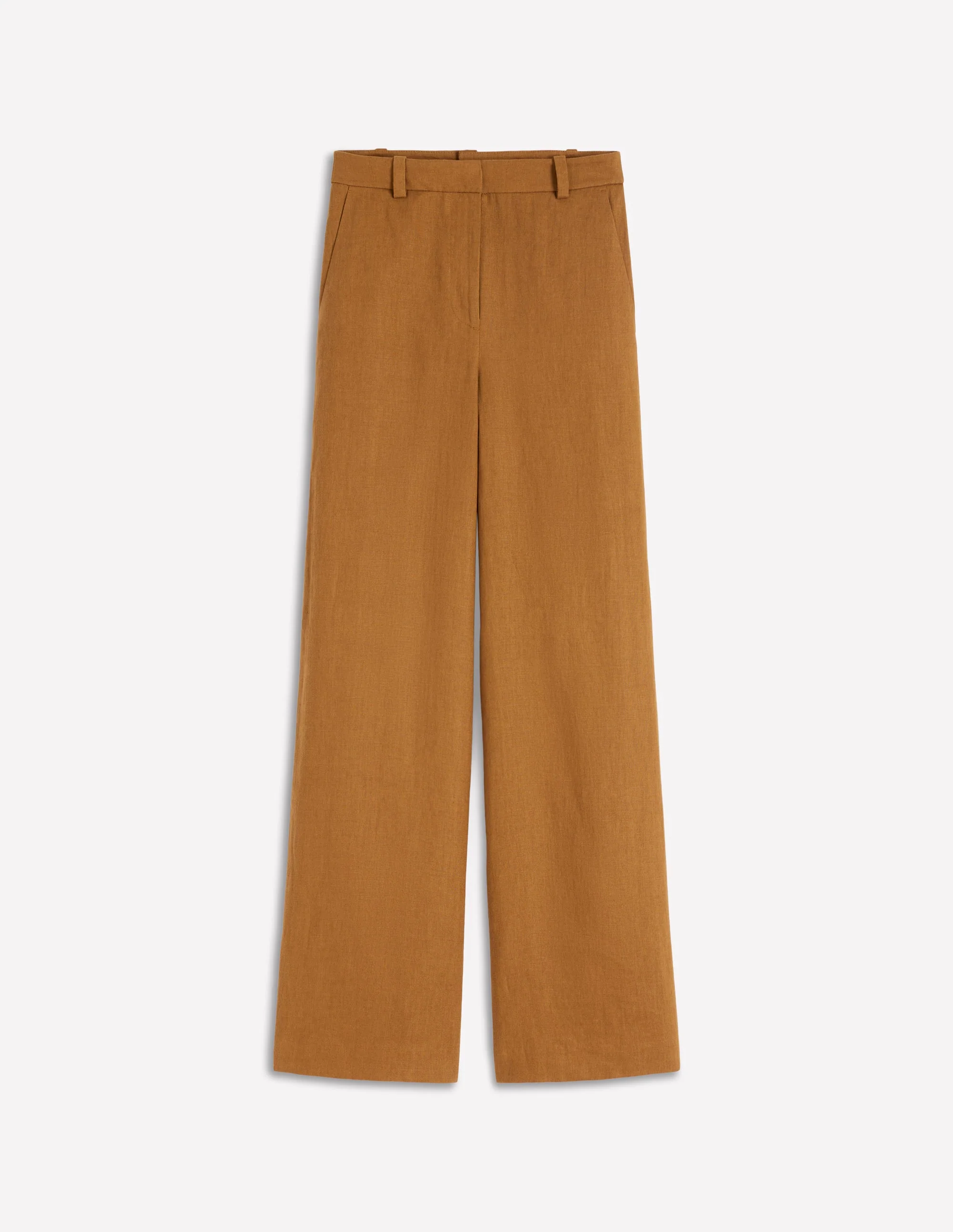 Belgravia Linen Trousers-GINGERBREAD - Image 5