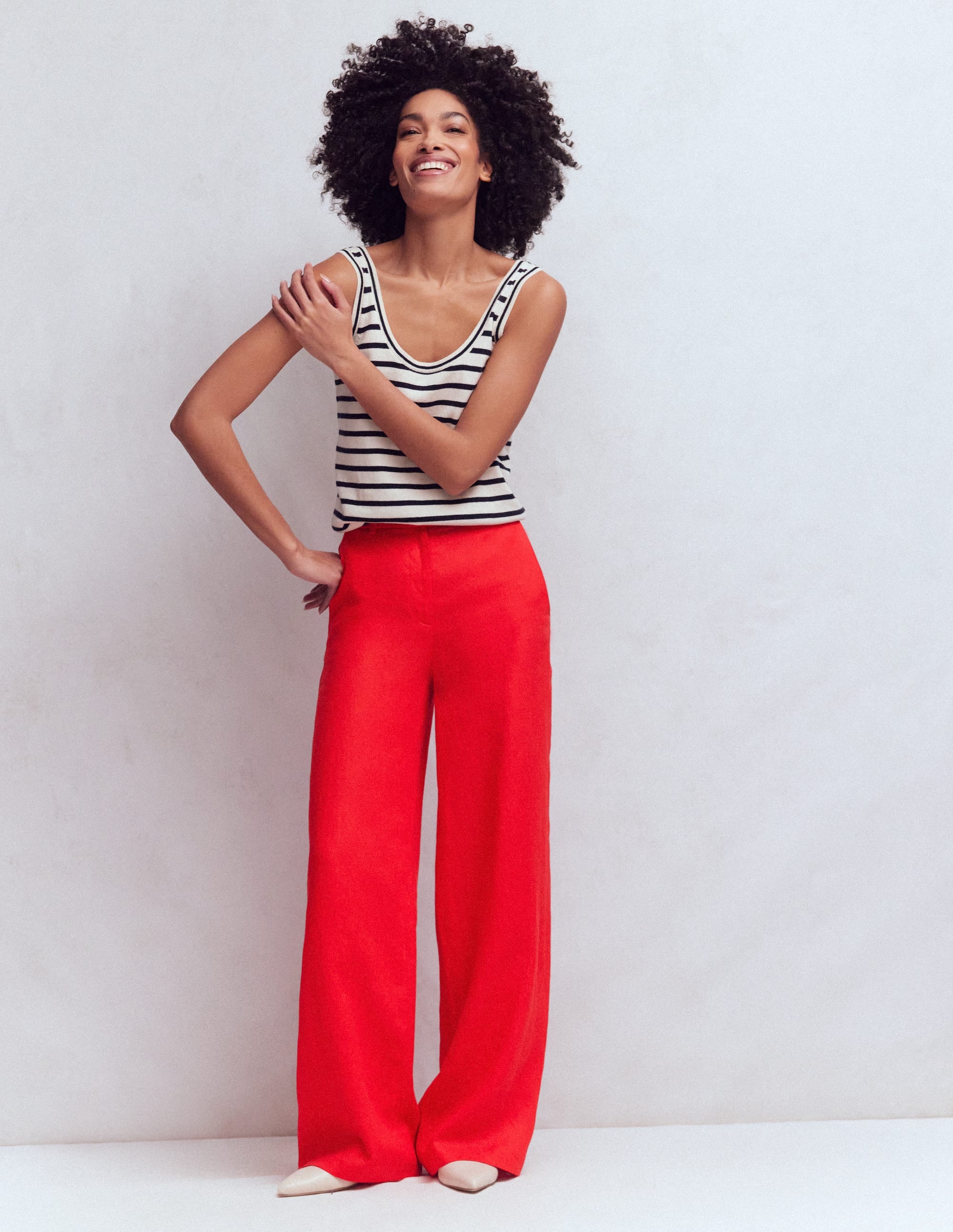 Belgravia Linen Trousers-Poppy Red - Image 2