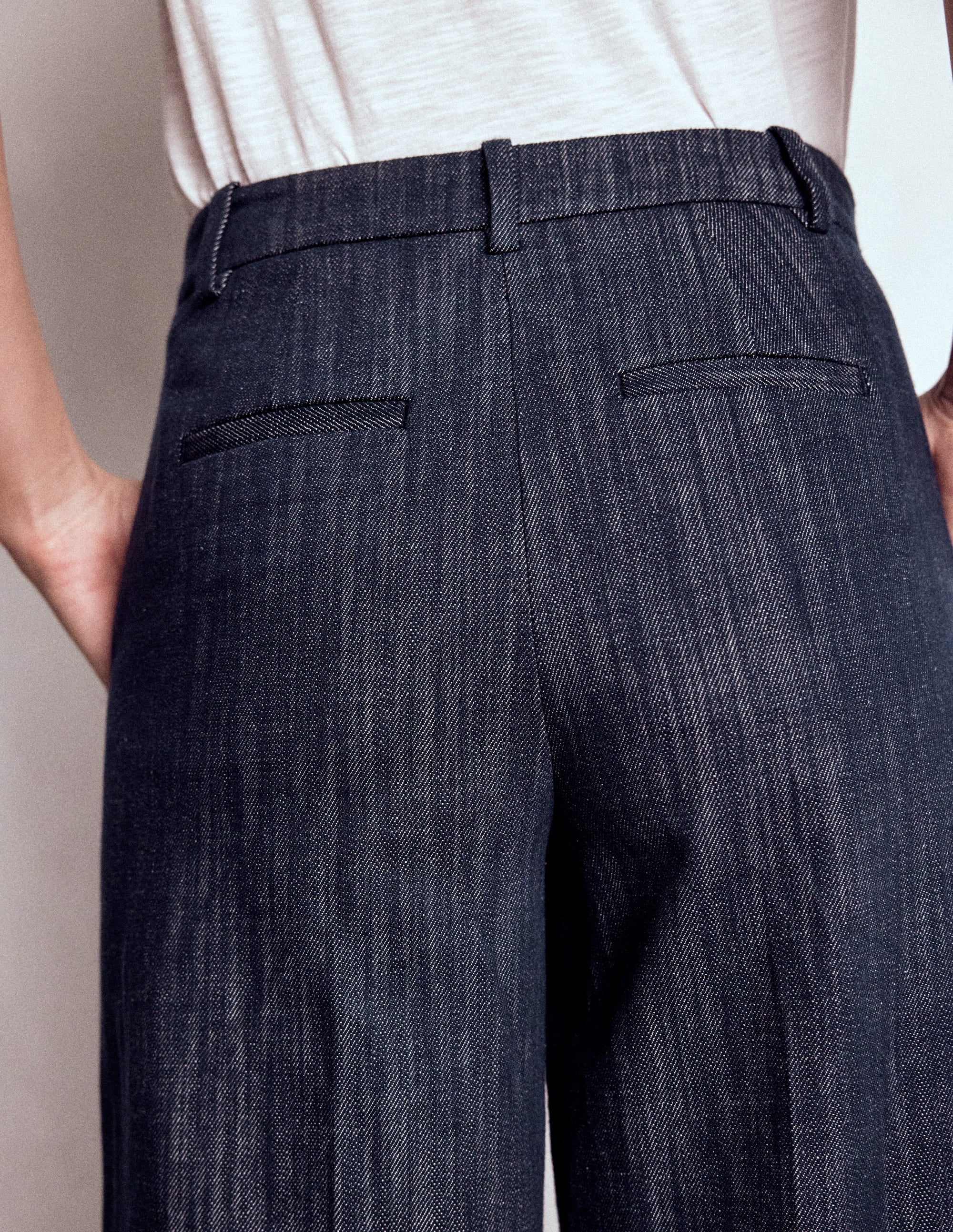 Belgravia Twill Trousers-Navy Indigo - Image 4