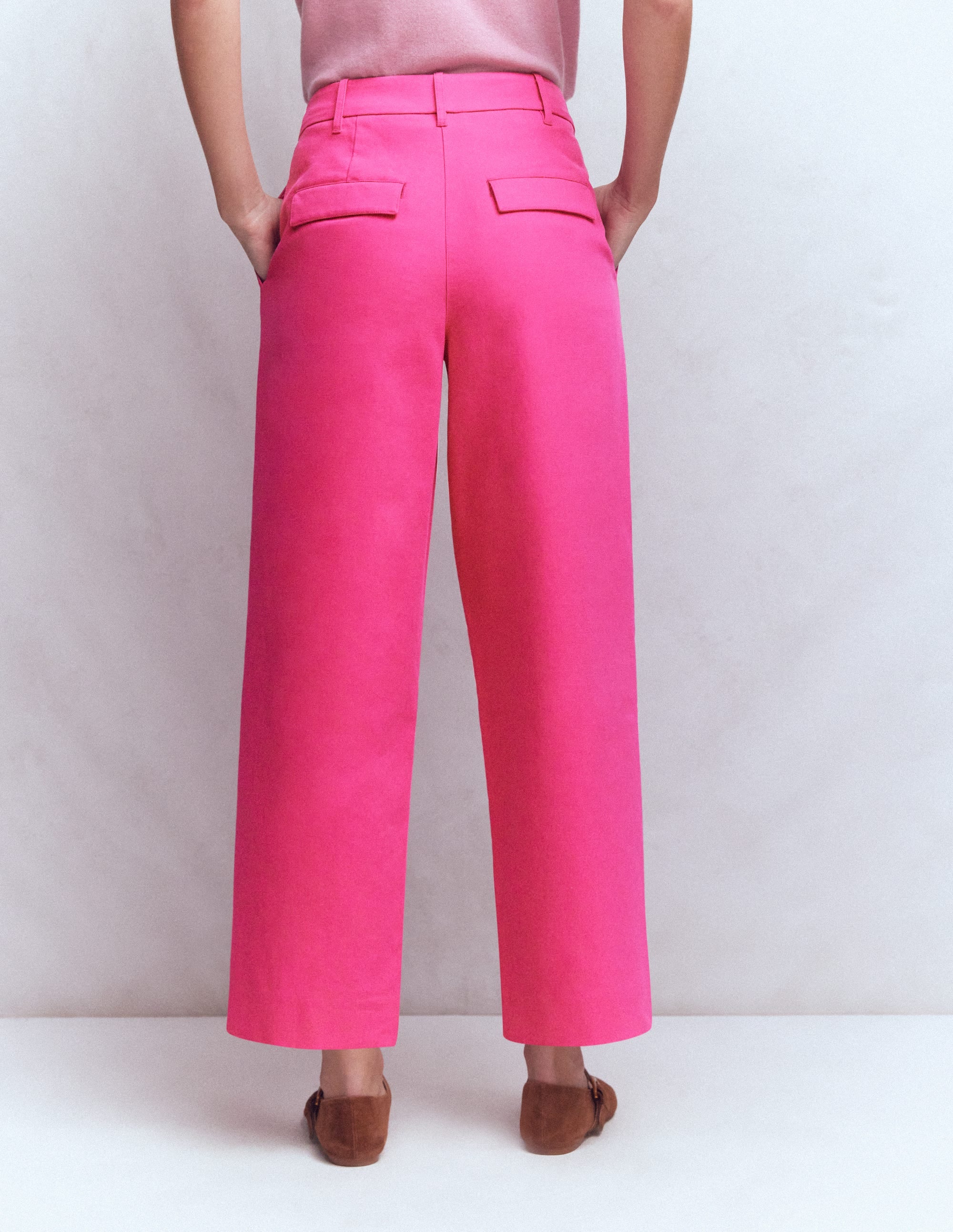 Bloomsbury Cotton Trousers-Pink Peony - Image 3