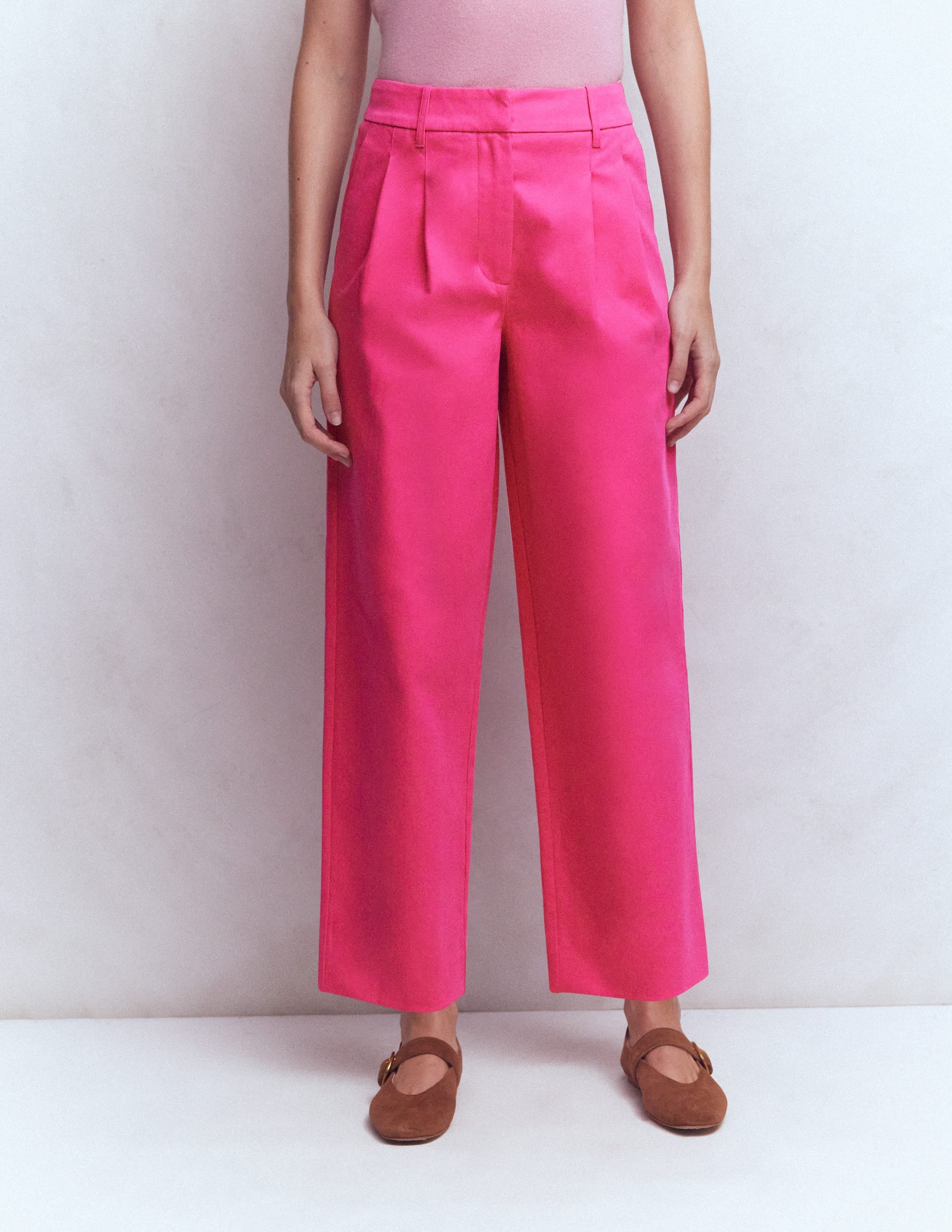 Bloomsbury Cotton Trousers-Pink Peony - Image 4