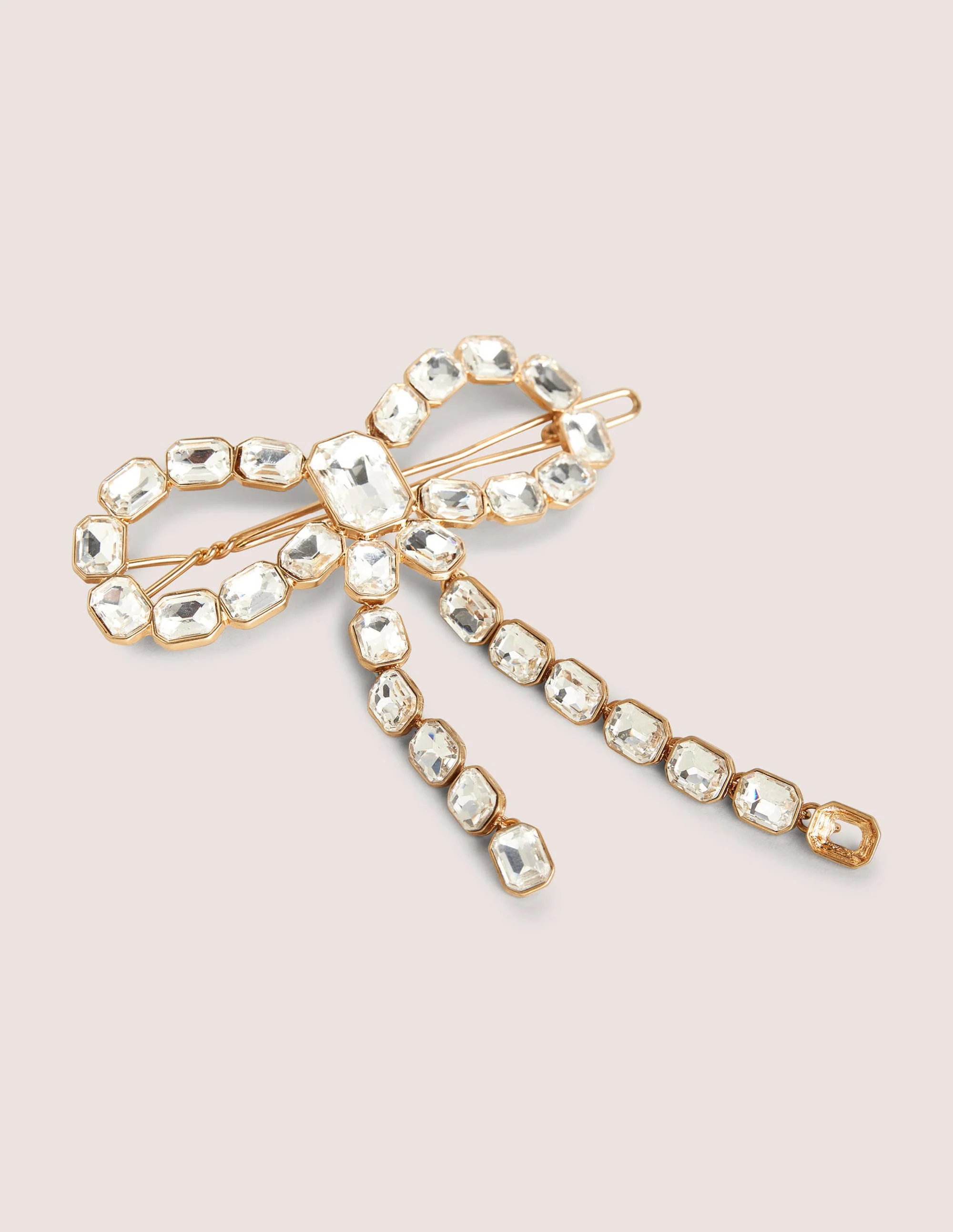 Bow Embellished Hair Slide-Clear - Image 2