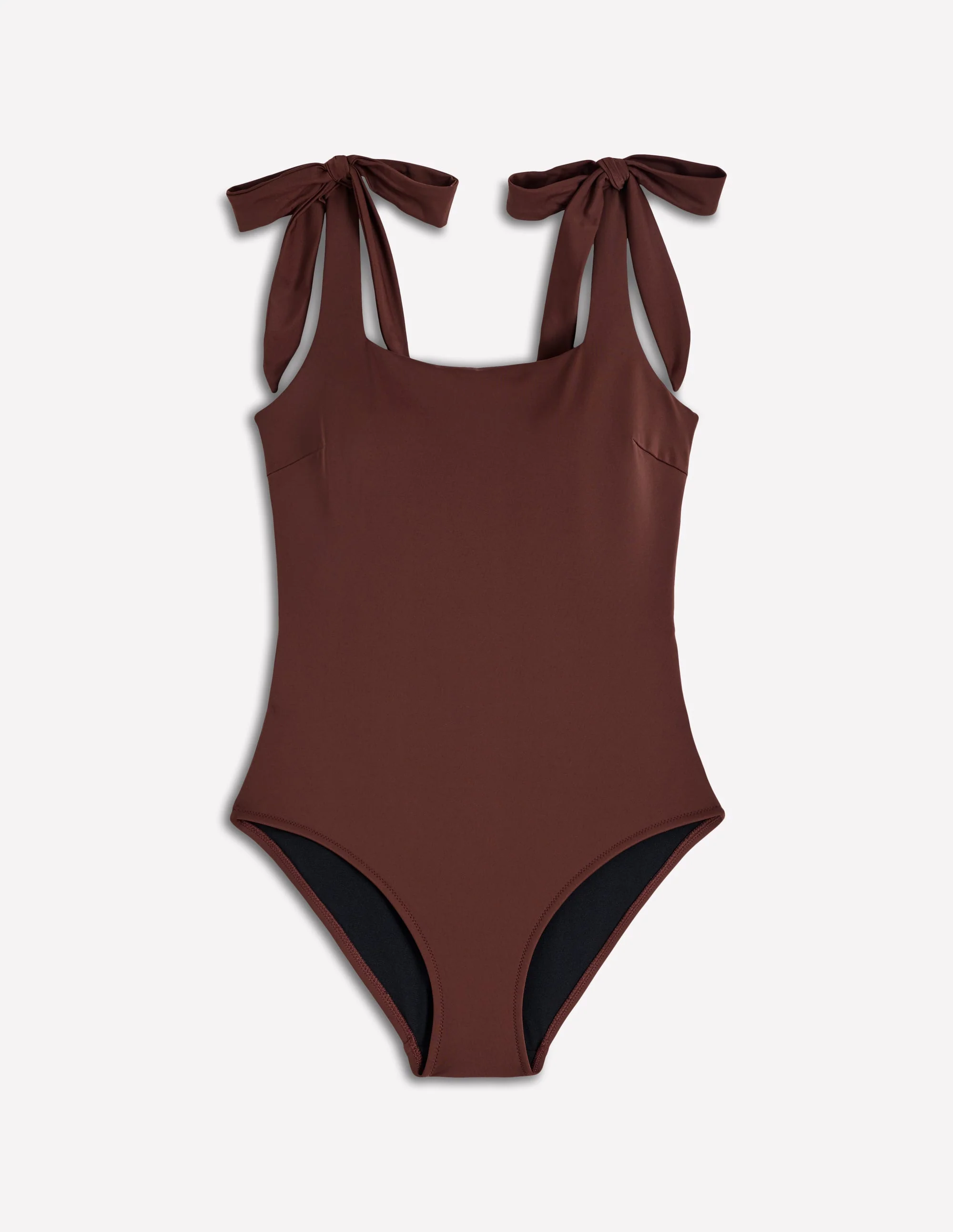 Bow Tie Shoulder Swimsuit-Cinnamon - Image 6
