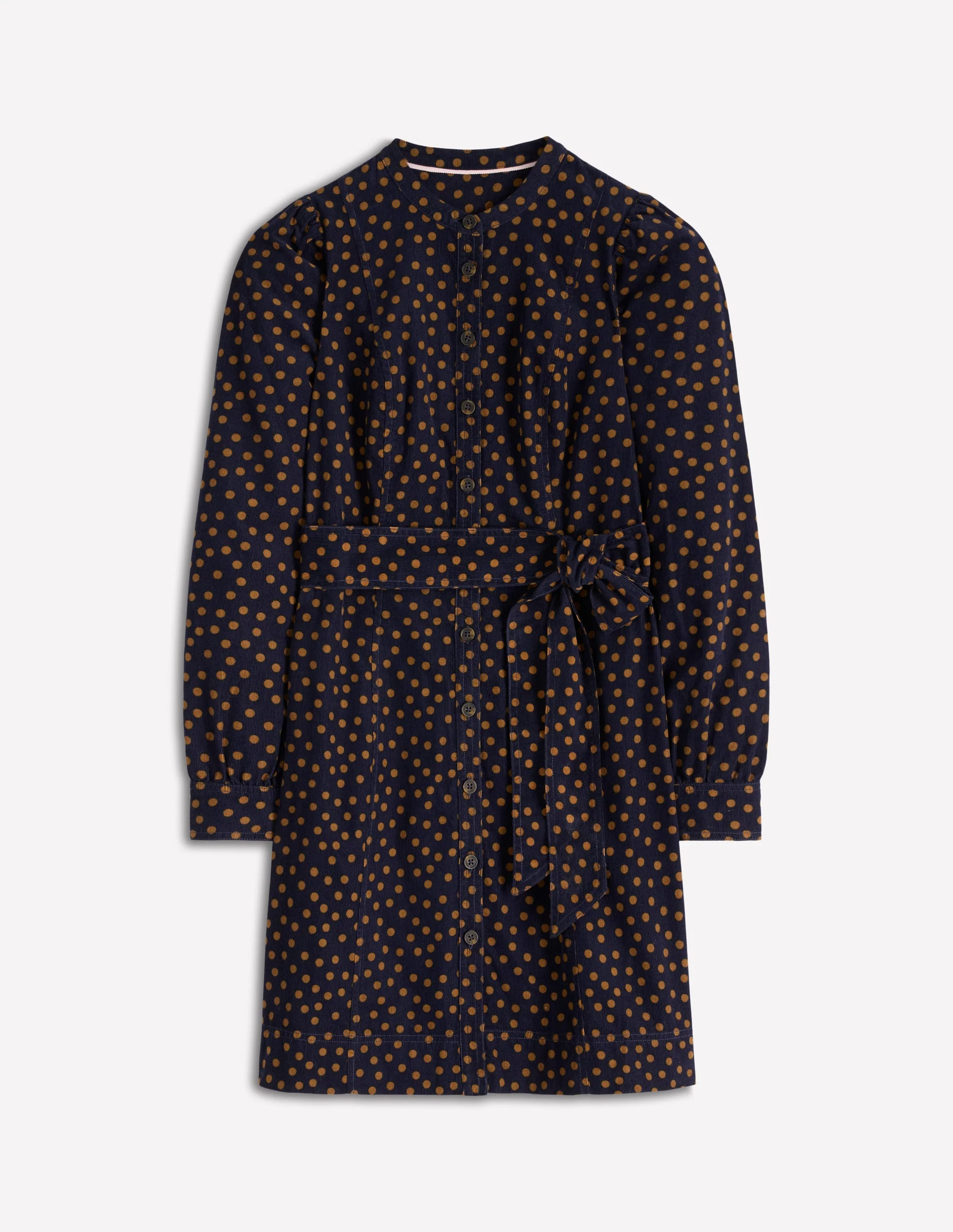 Bre Cord Short Dress-French Navy, Painted Dot - Image 5
