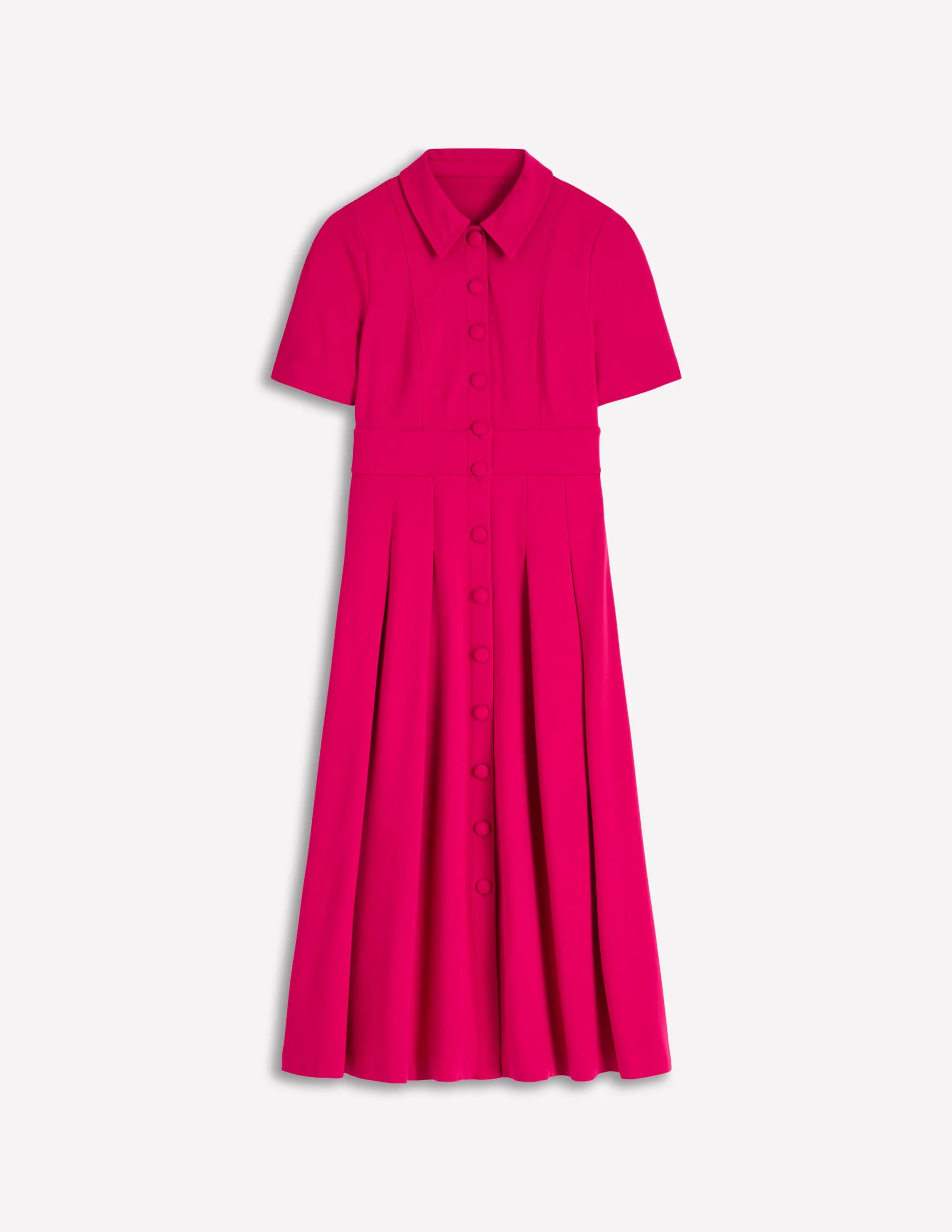 Bridget Ponte Shirt Dress-Pomegranate - Image 6