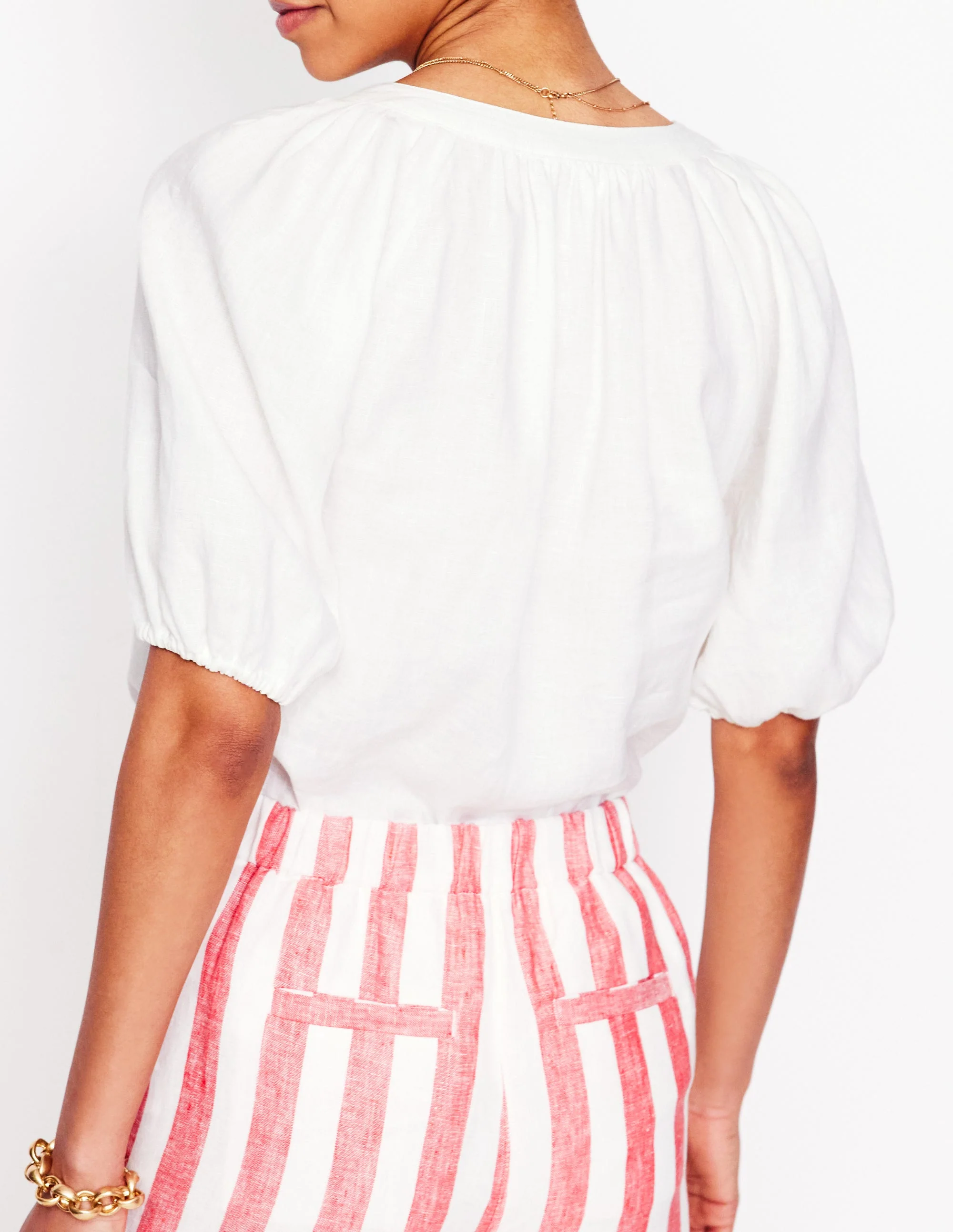 Brooke Linen Top-White - Image 5