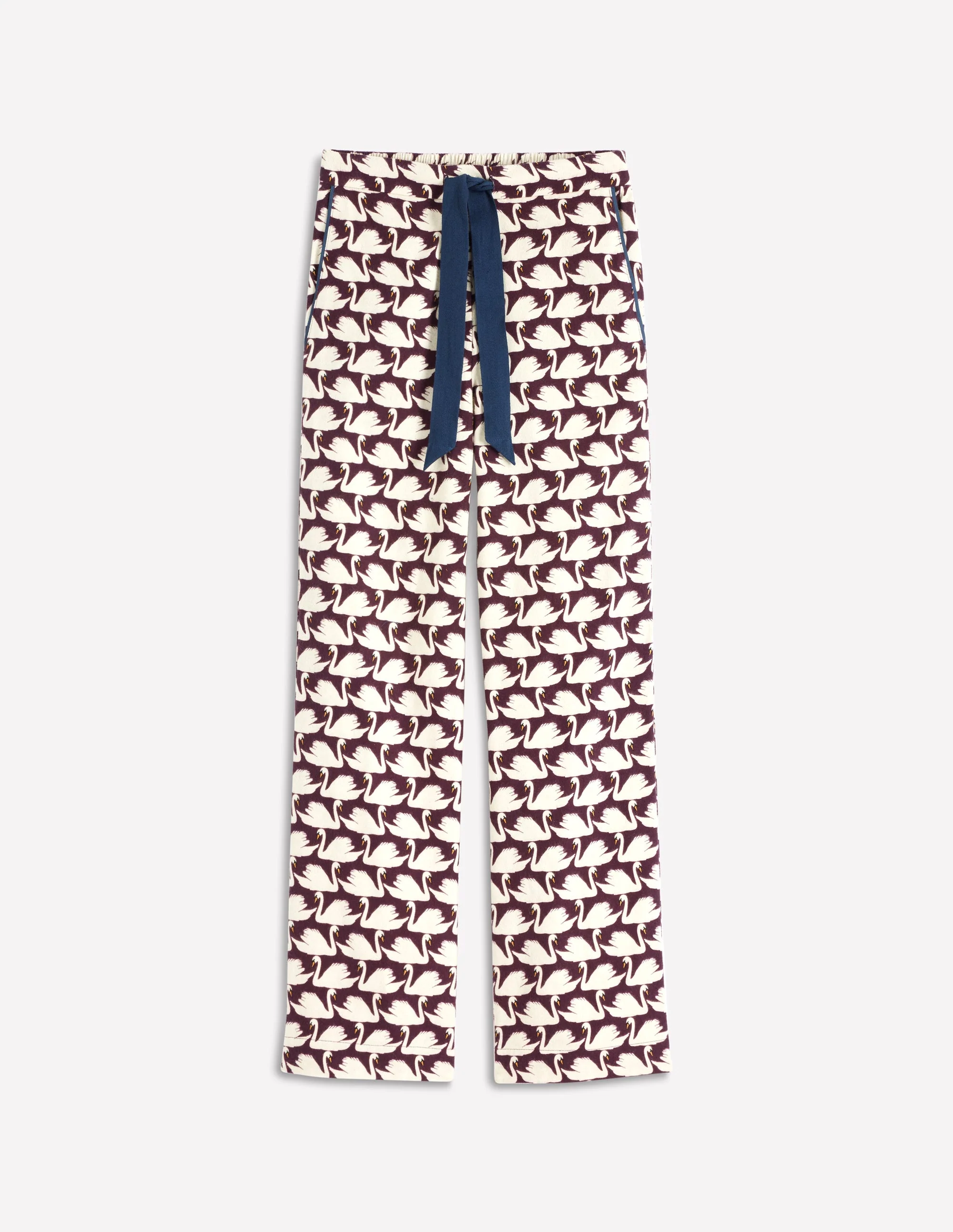 Brushed Cotton Pyjama Trousers-Winetasting, Geo Swan - Image 6
