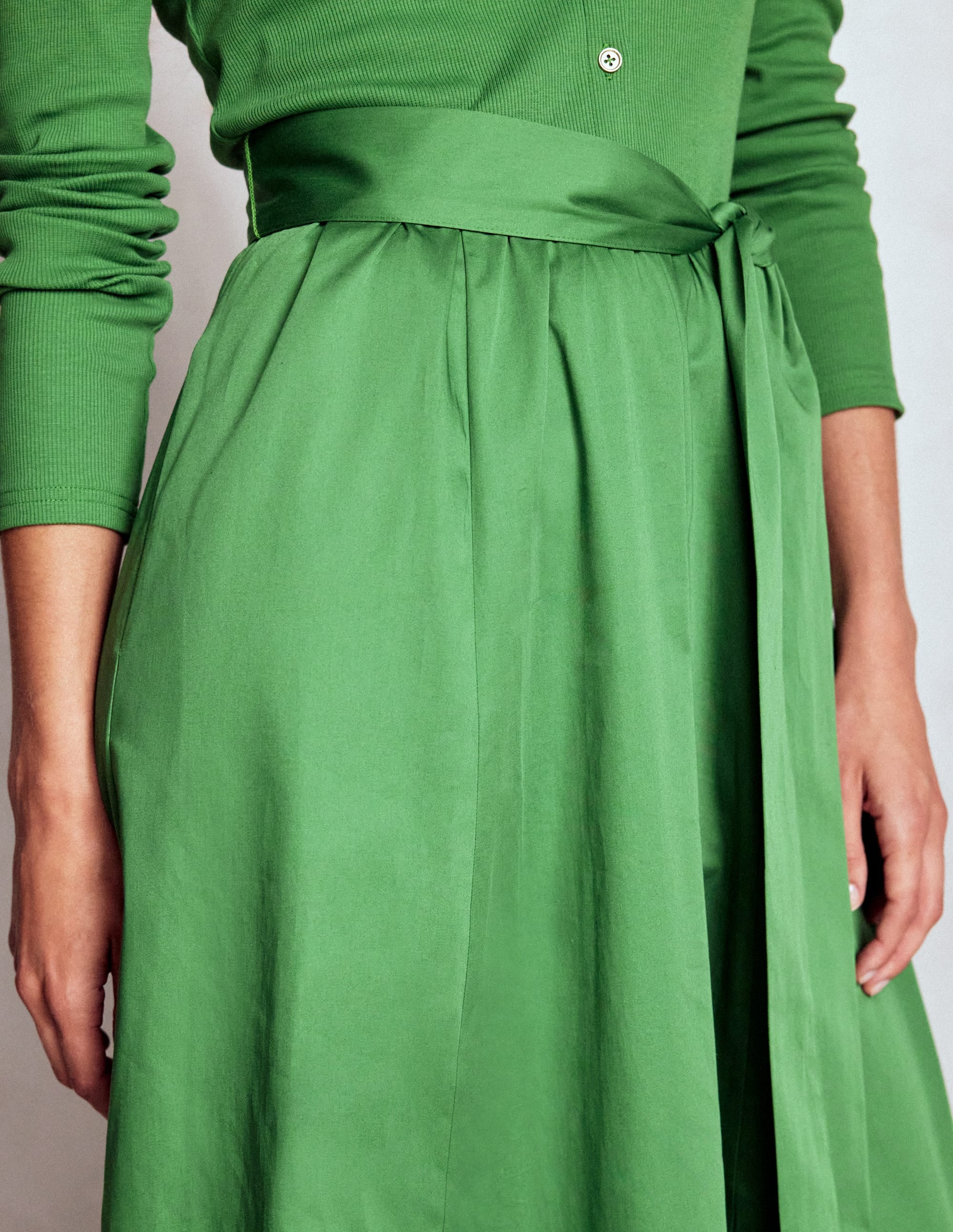Button Detail Mix Dress-Fairway - Image 2