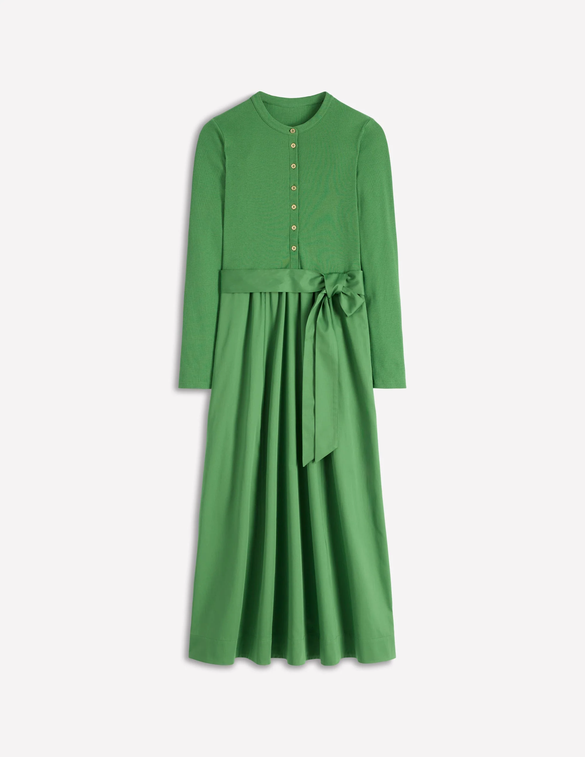 Button Detail Mix Dress-Fairway - Image 5