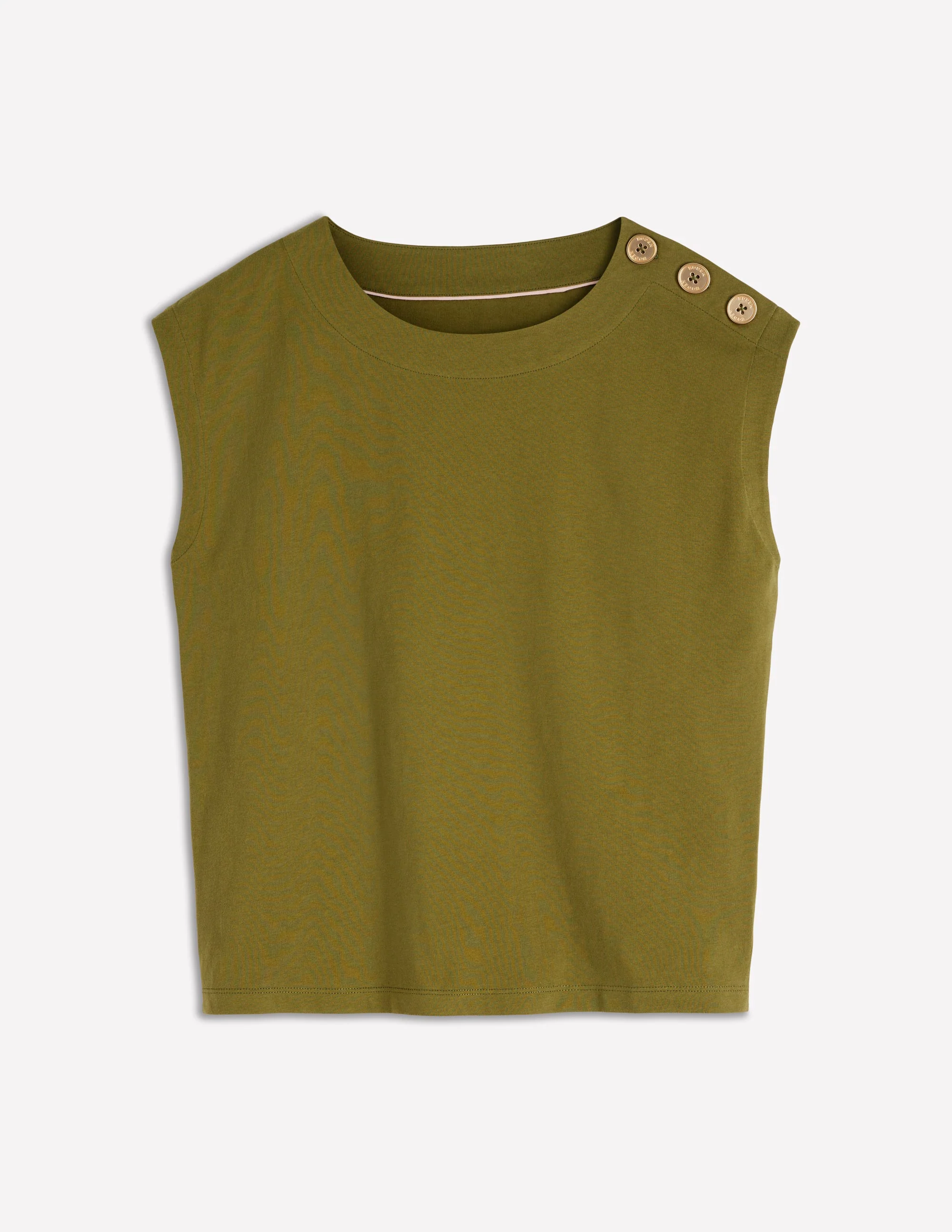 Button Detail T-Shirt-Mayfly - Image 5