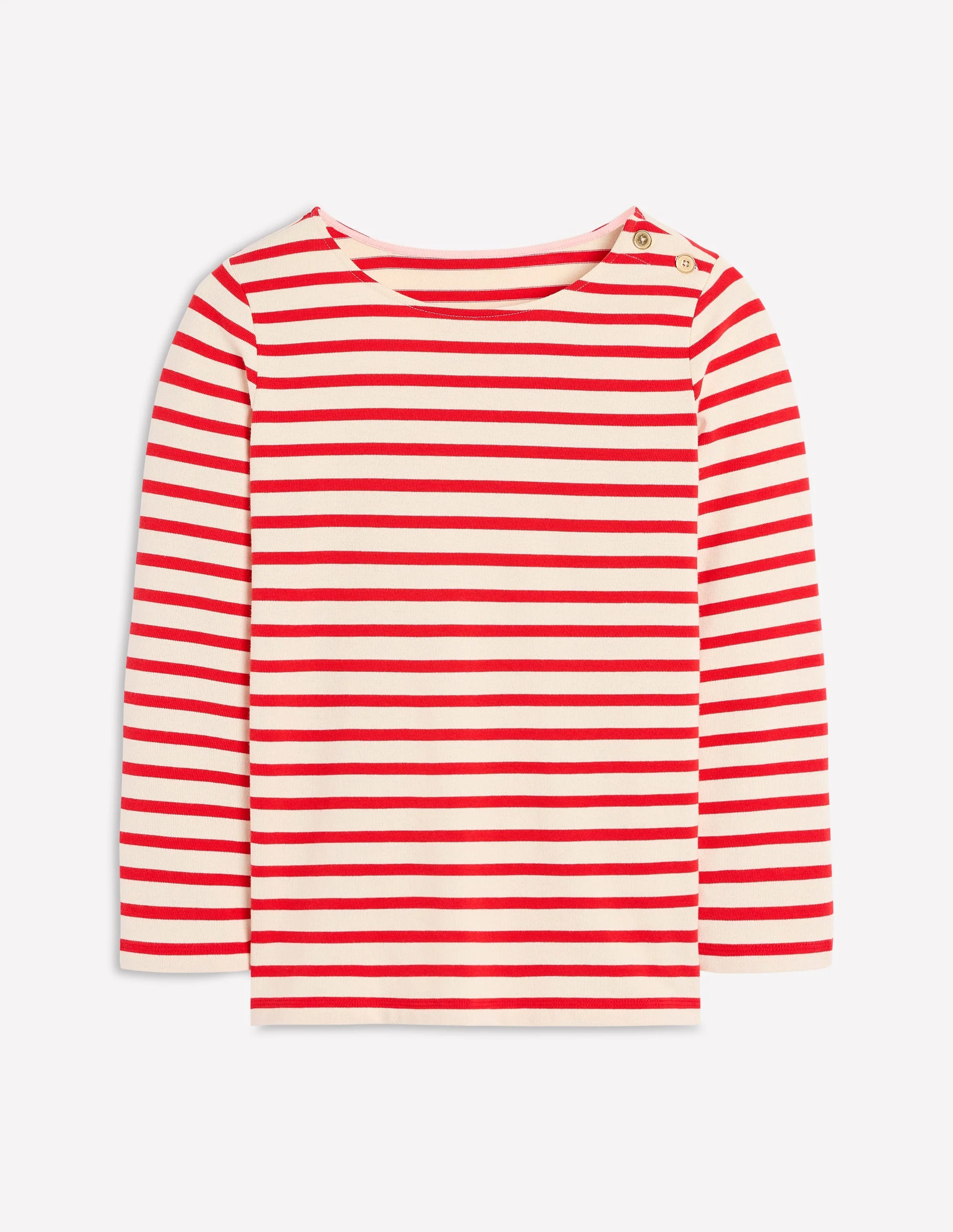 Button Mariner Breton-Ivory and Brilliant Red - Image 5