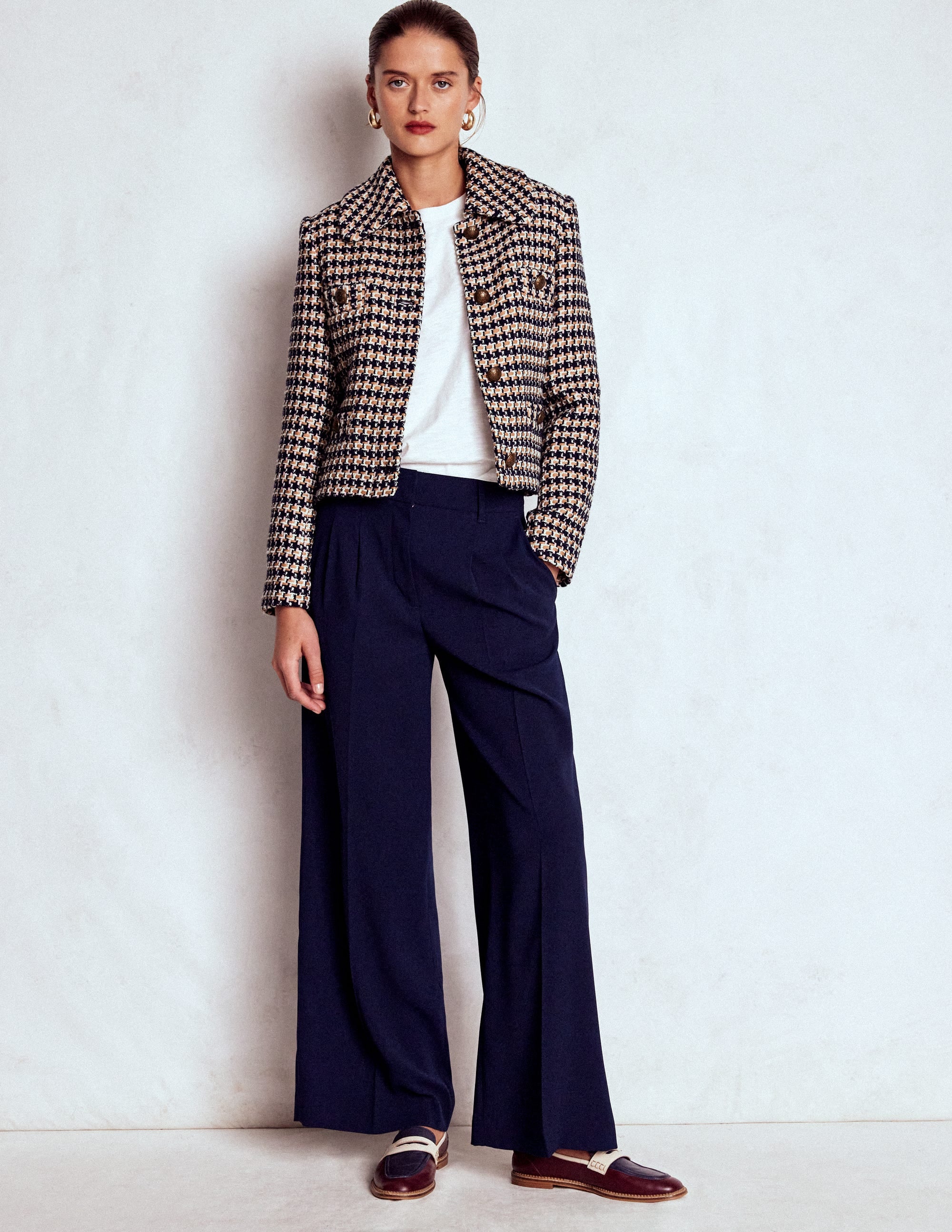 Button Up textured Jacket-CAMEL AND PINK TEXTURE - Image 4