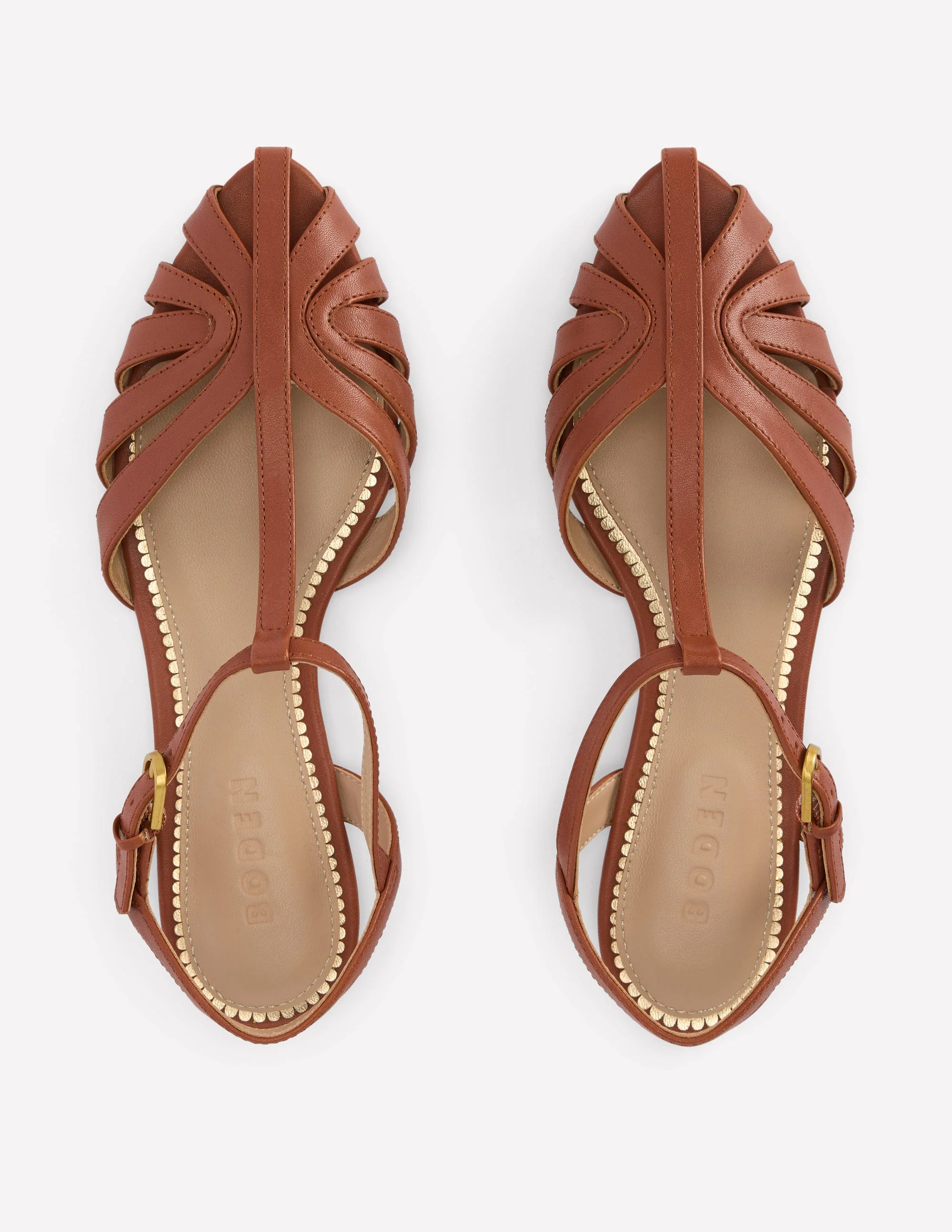 Caged Flat Sandal-Tan - Image 5