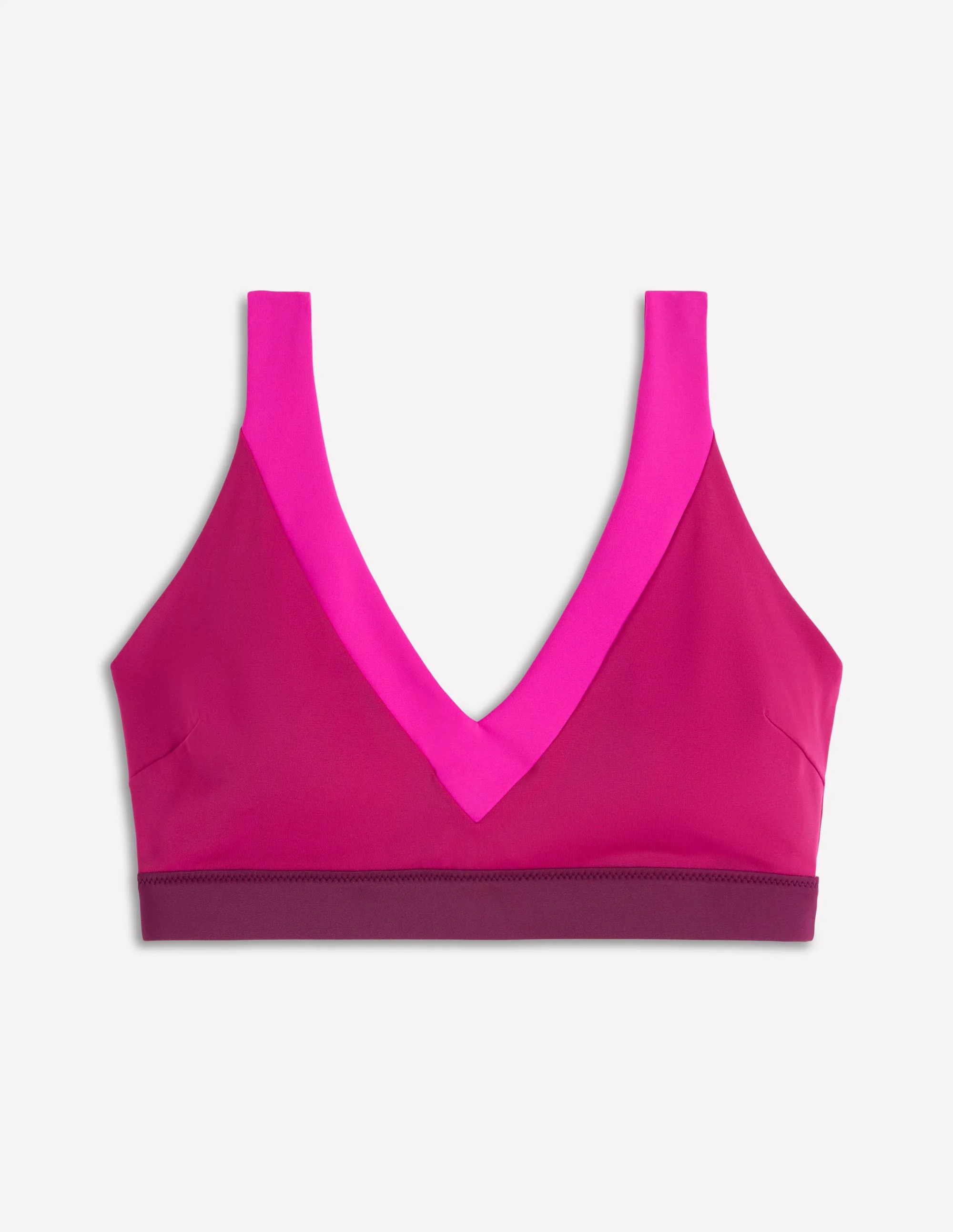 Campania Cross-back Bikini Top-Fuchsia, Chocberry - Image 6