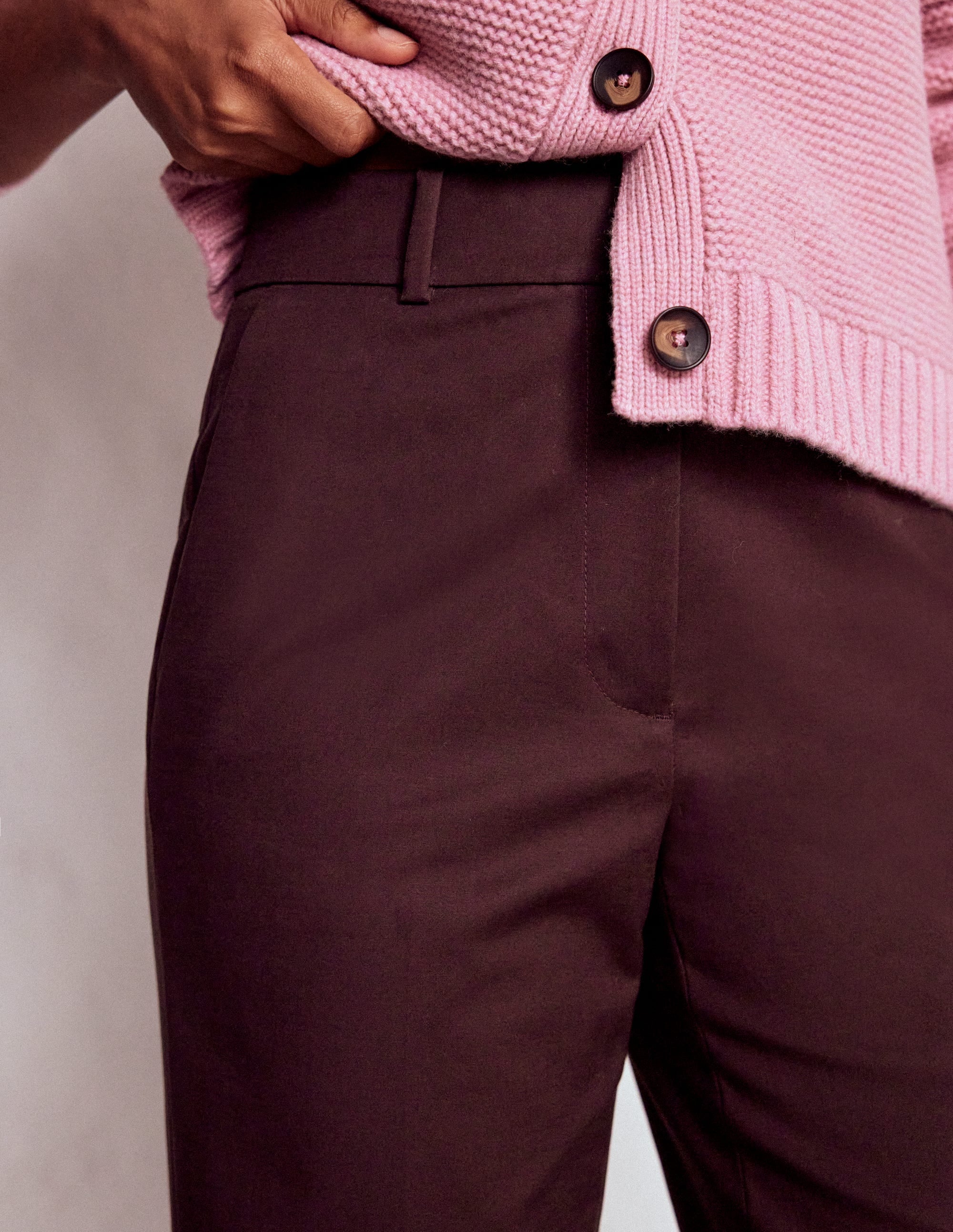 Canonbury 7/8 Trousers-Deep Aubergine - Image 2