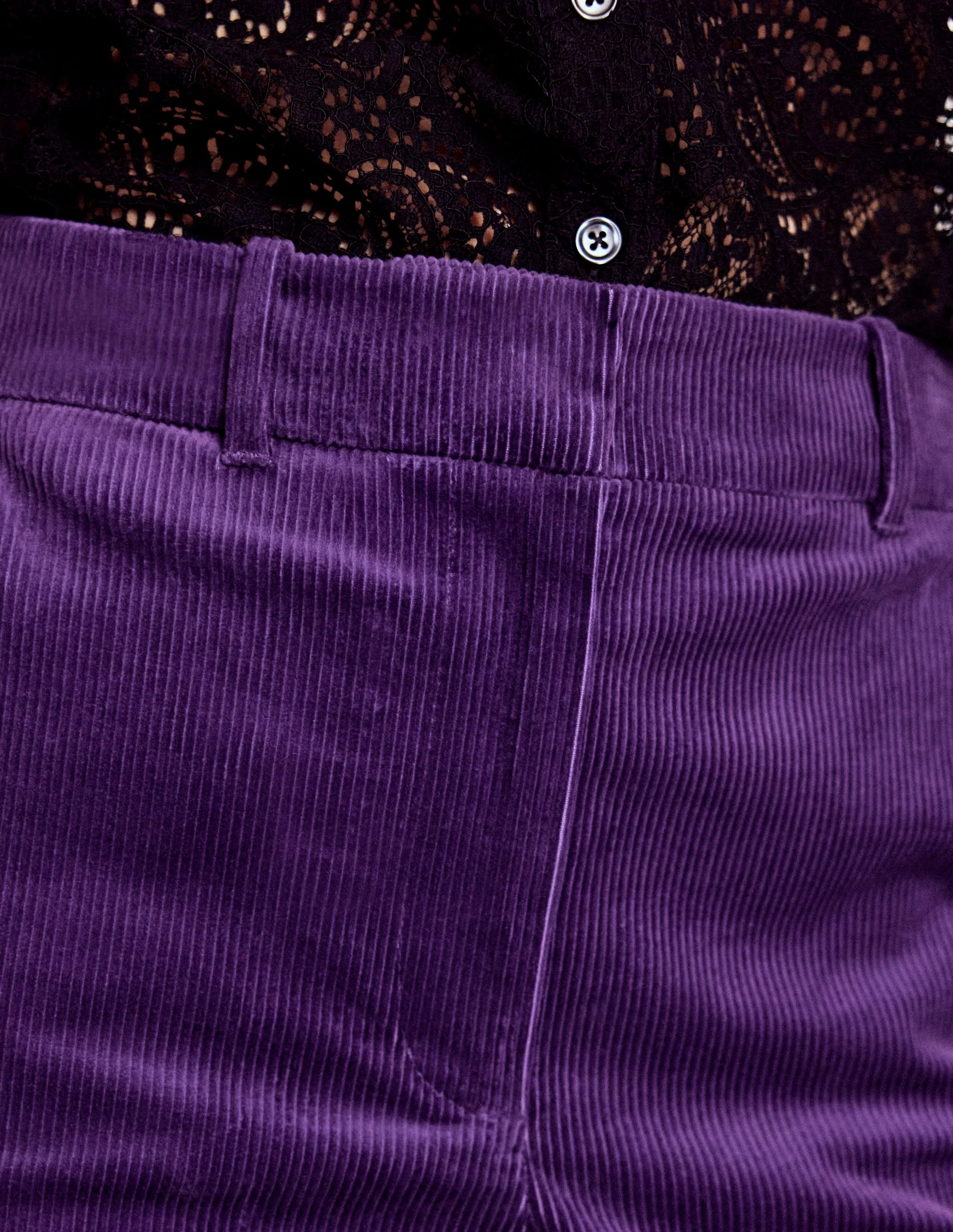 Canonbury Cord Trousers-Mystical Purple - Image 2
