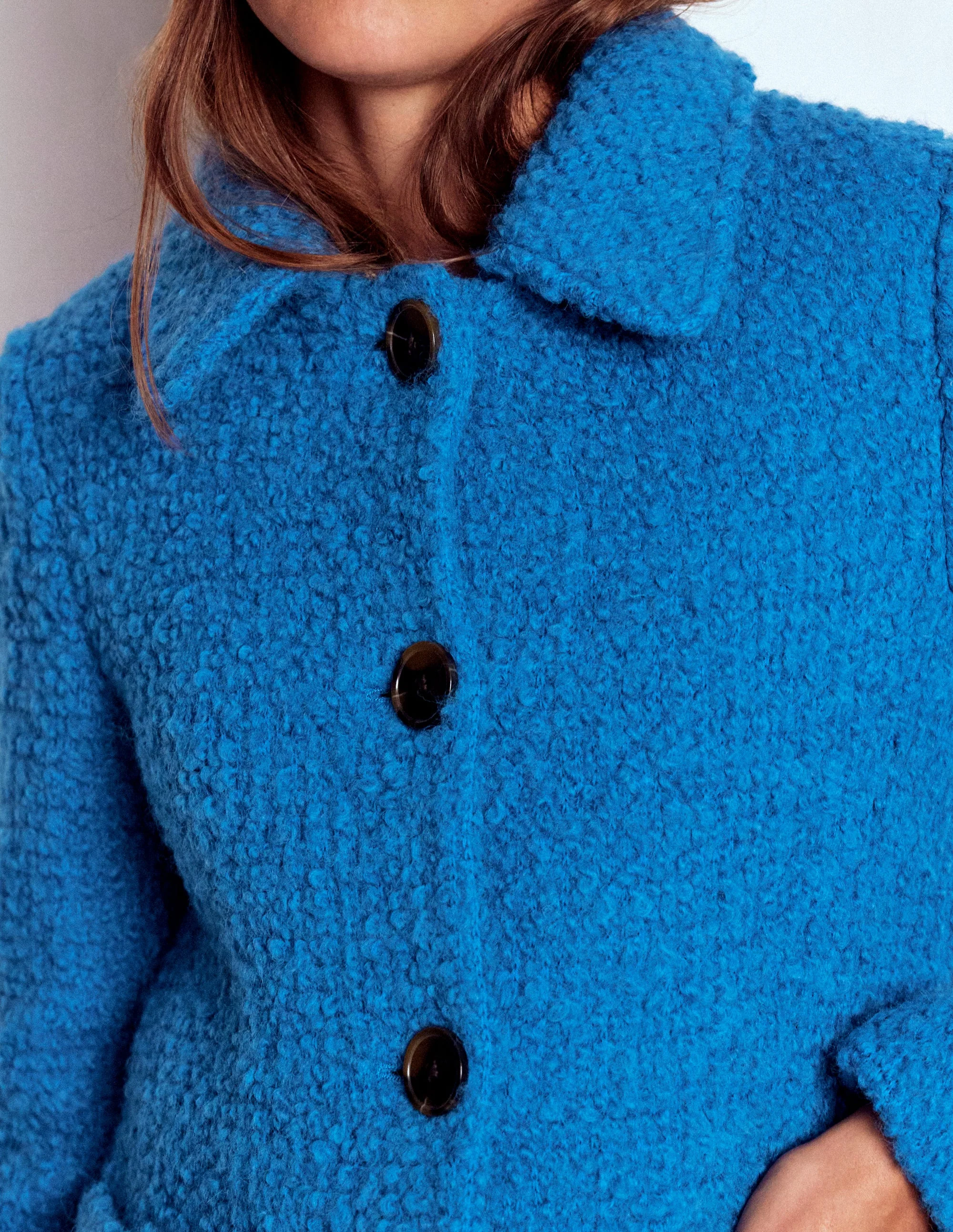 Carlisle Textured Coat-Cobalt Blue - Image 5