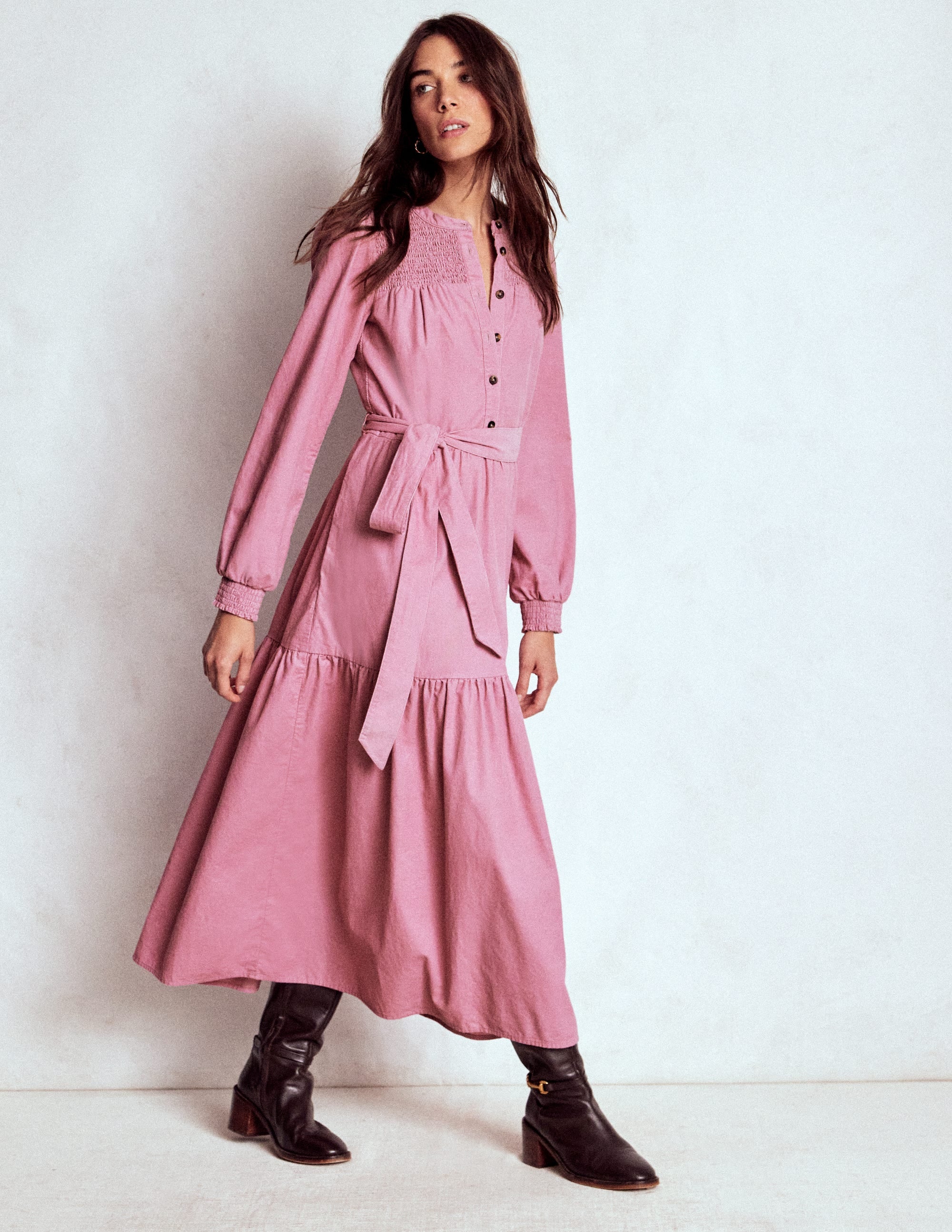 Cecily Cord Midi Dress-Pink Haze - Image 4