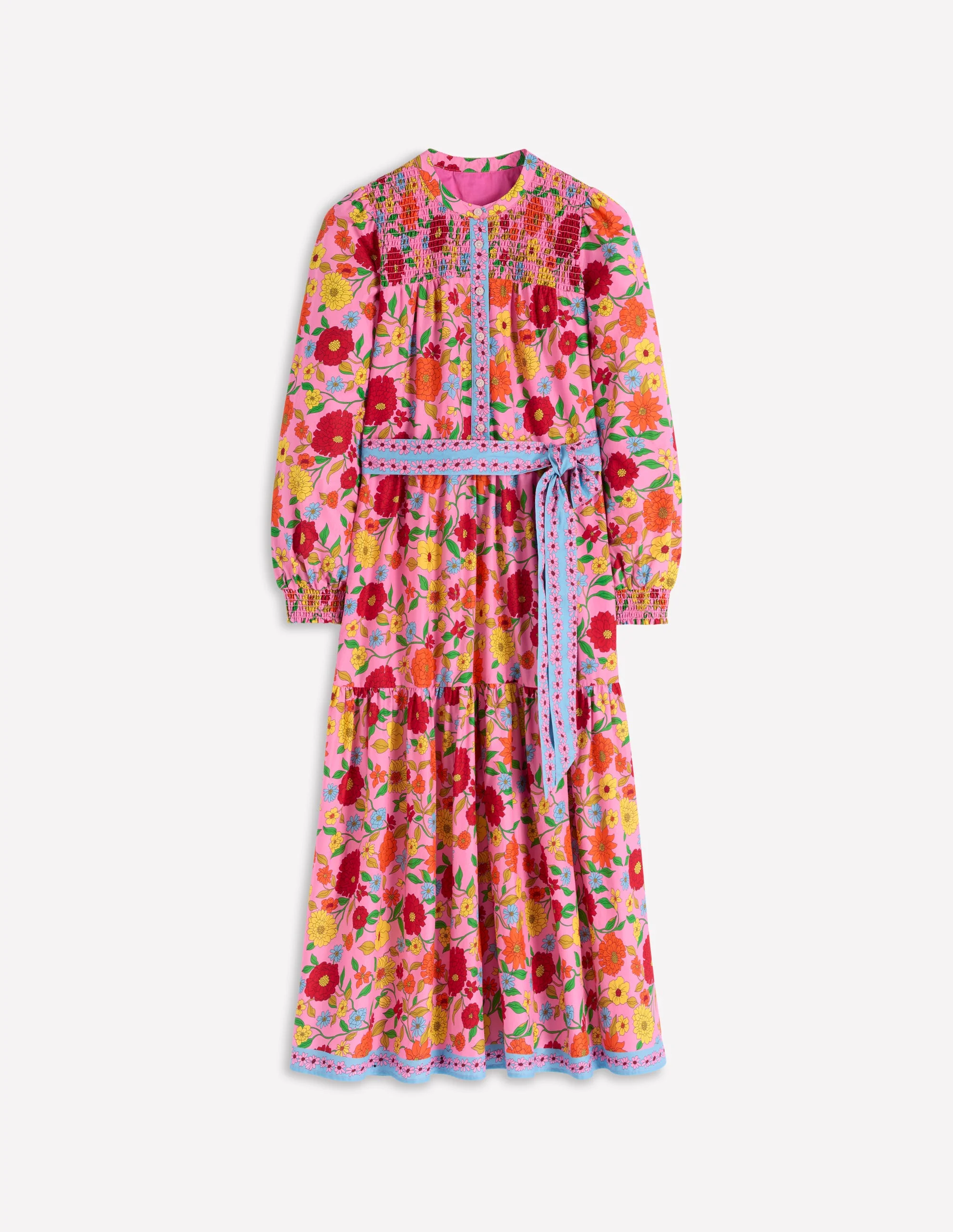 Cecily Cotton Midi Dress-Multi, Dahlia Trail - Image 7