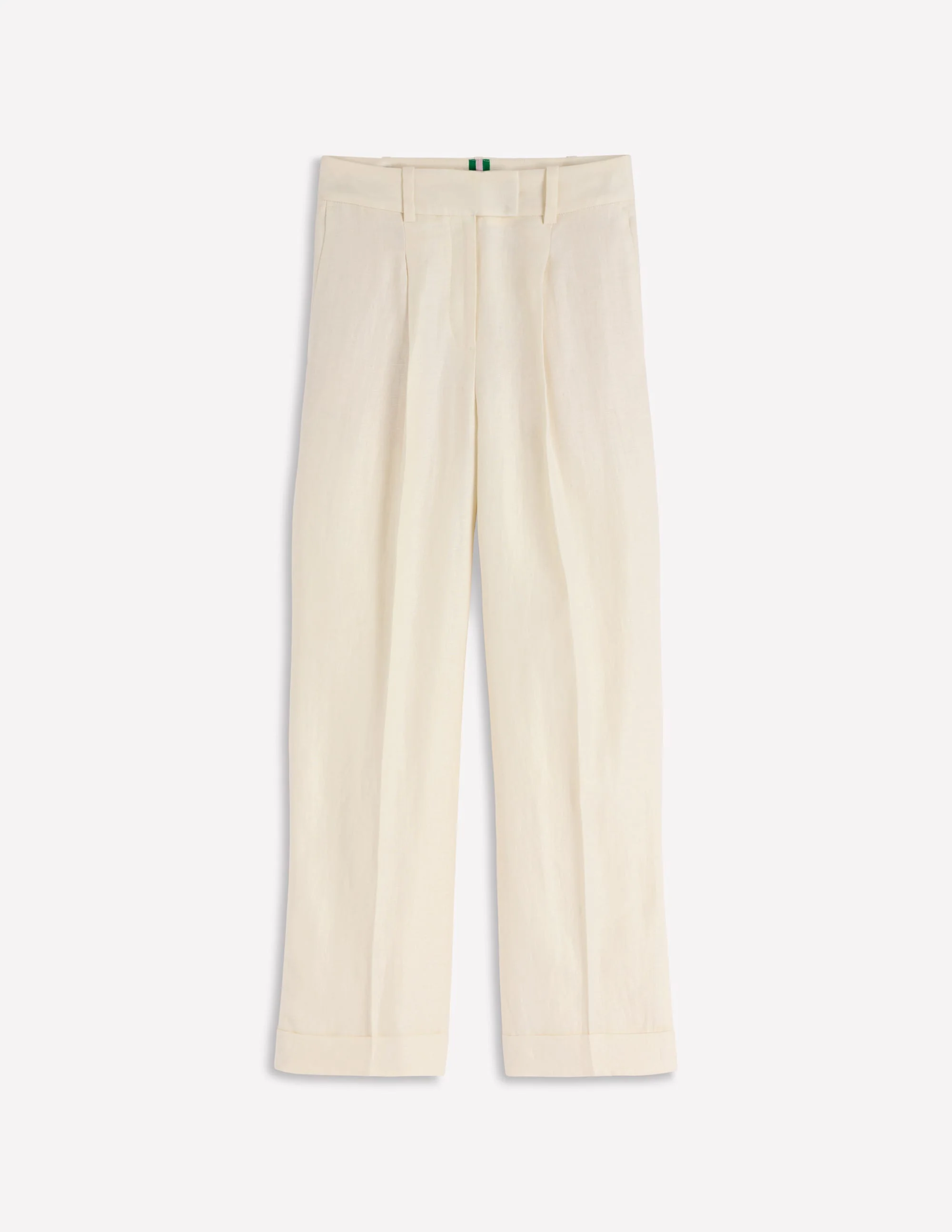 Chiswick Crop Linen Trousers-Ivory - Image 8