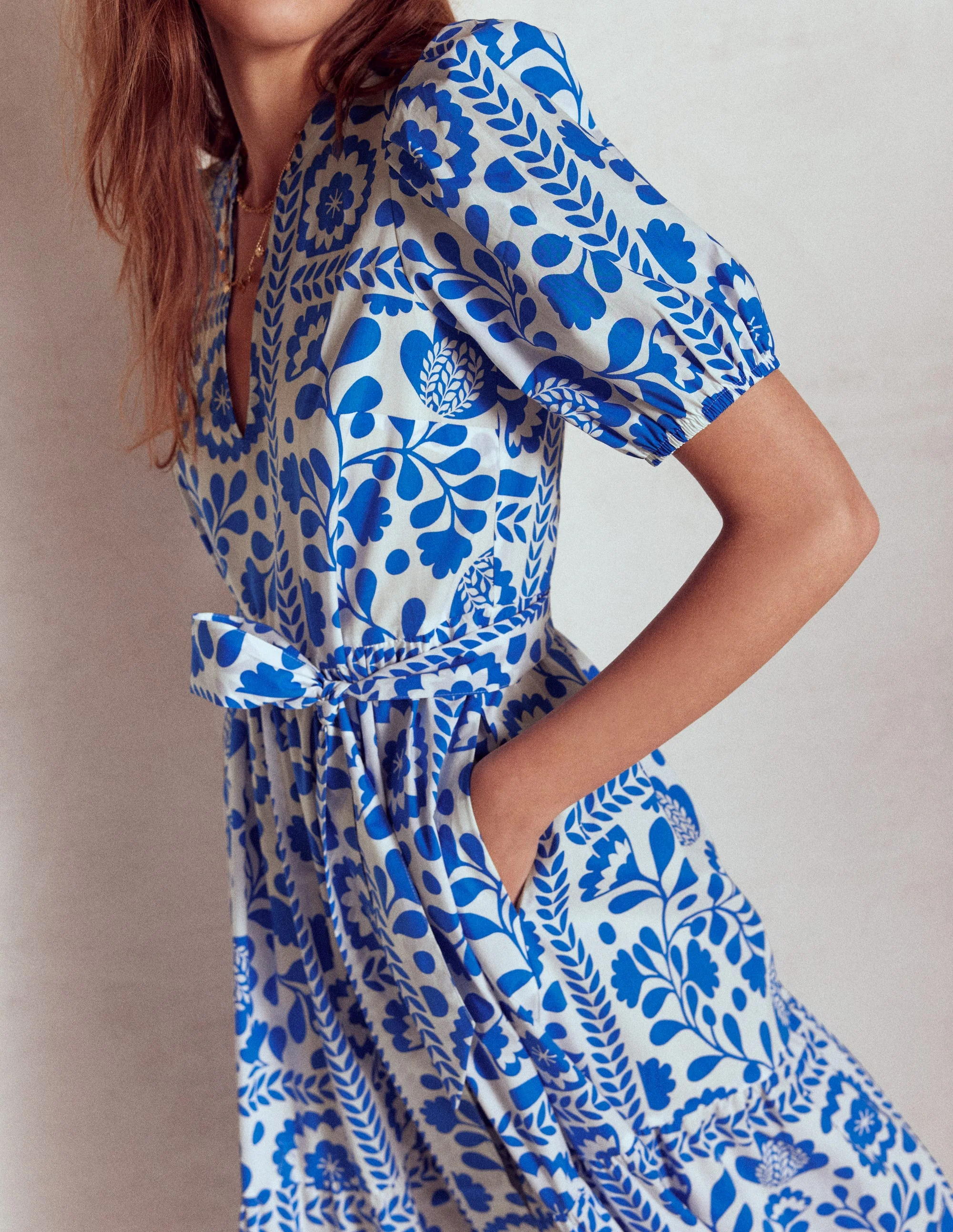 Christabel Cotton Midi Dress-Cotton Broderie - Image 2