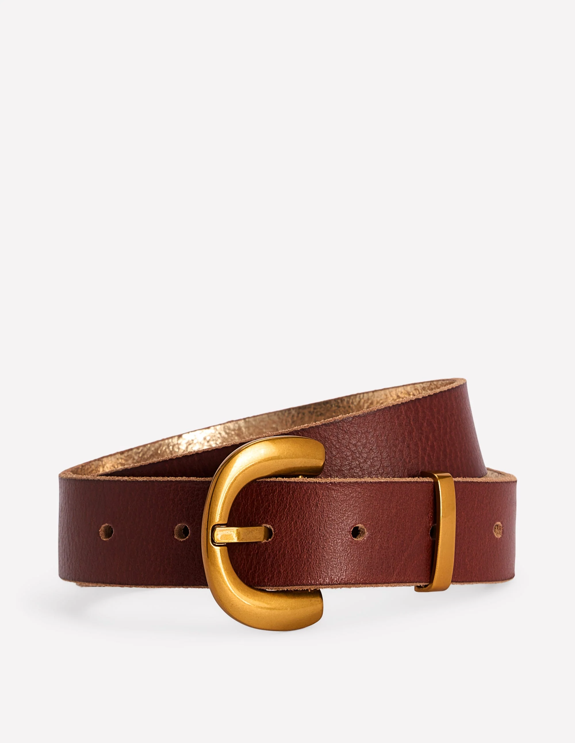 Chunky Buckle Belt-Dark Tan