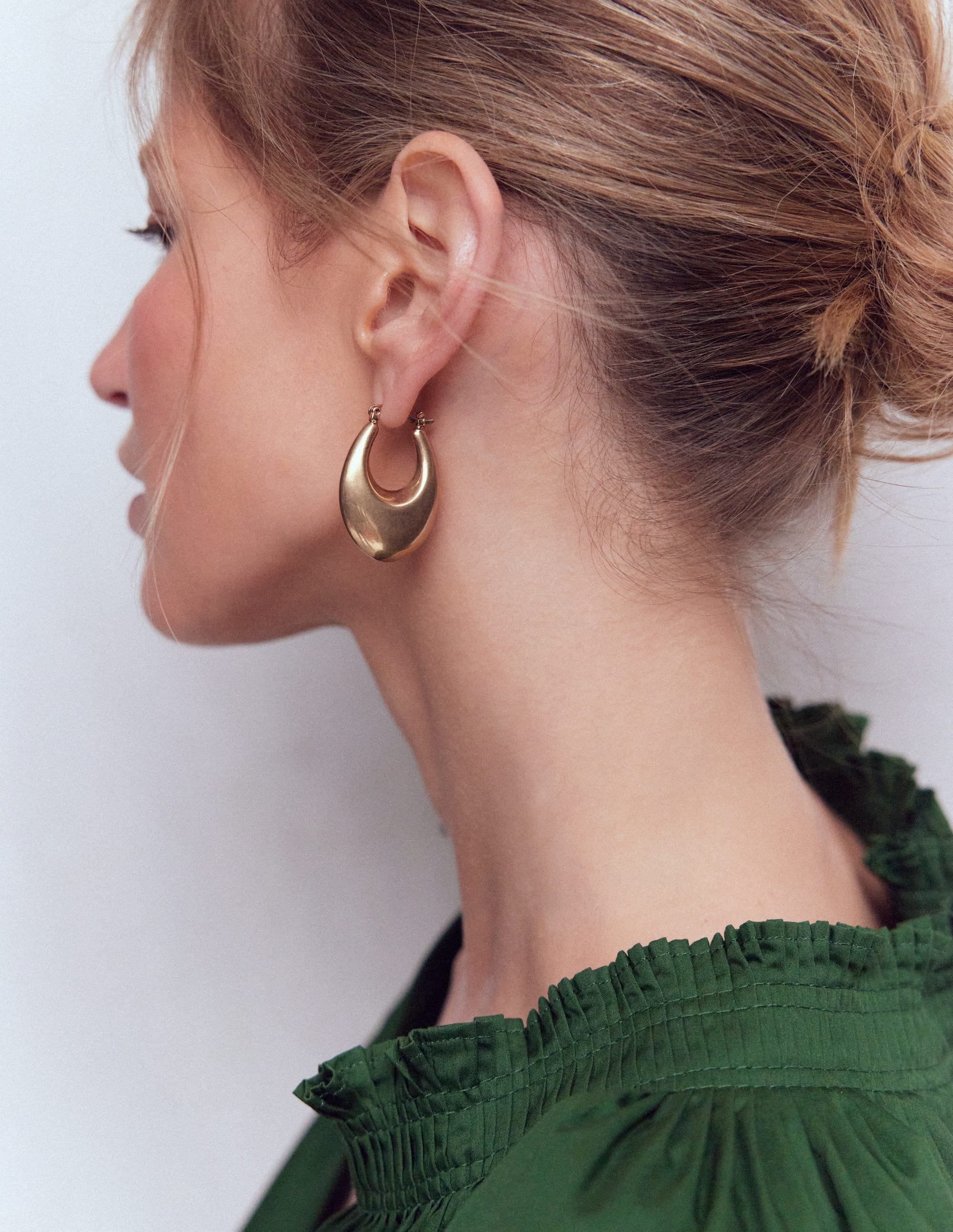 Chunky Curve Hoops-Gold Colour - Image 3