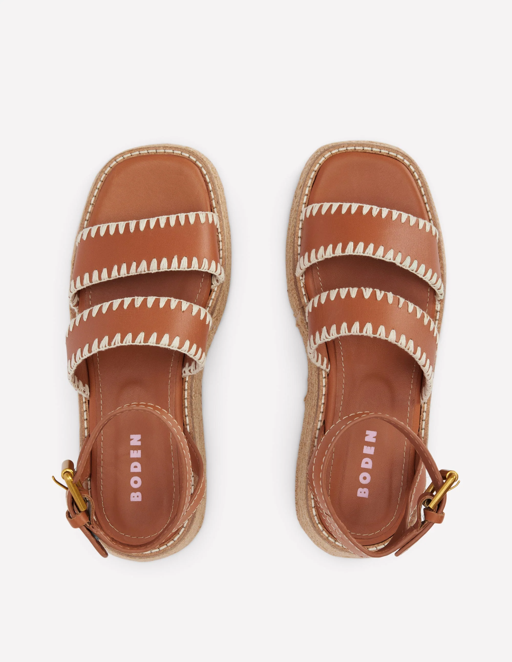 Chunky Flatform Sandals-Tan - Image 5