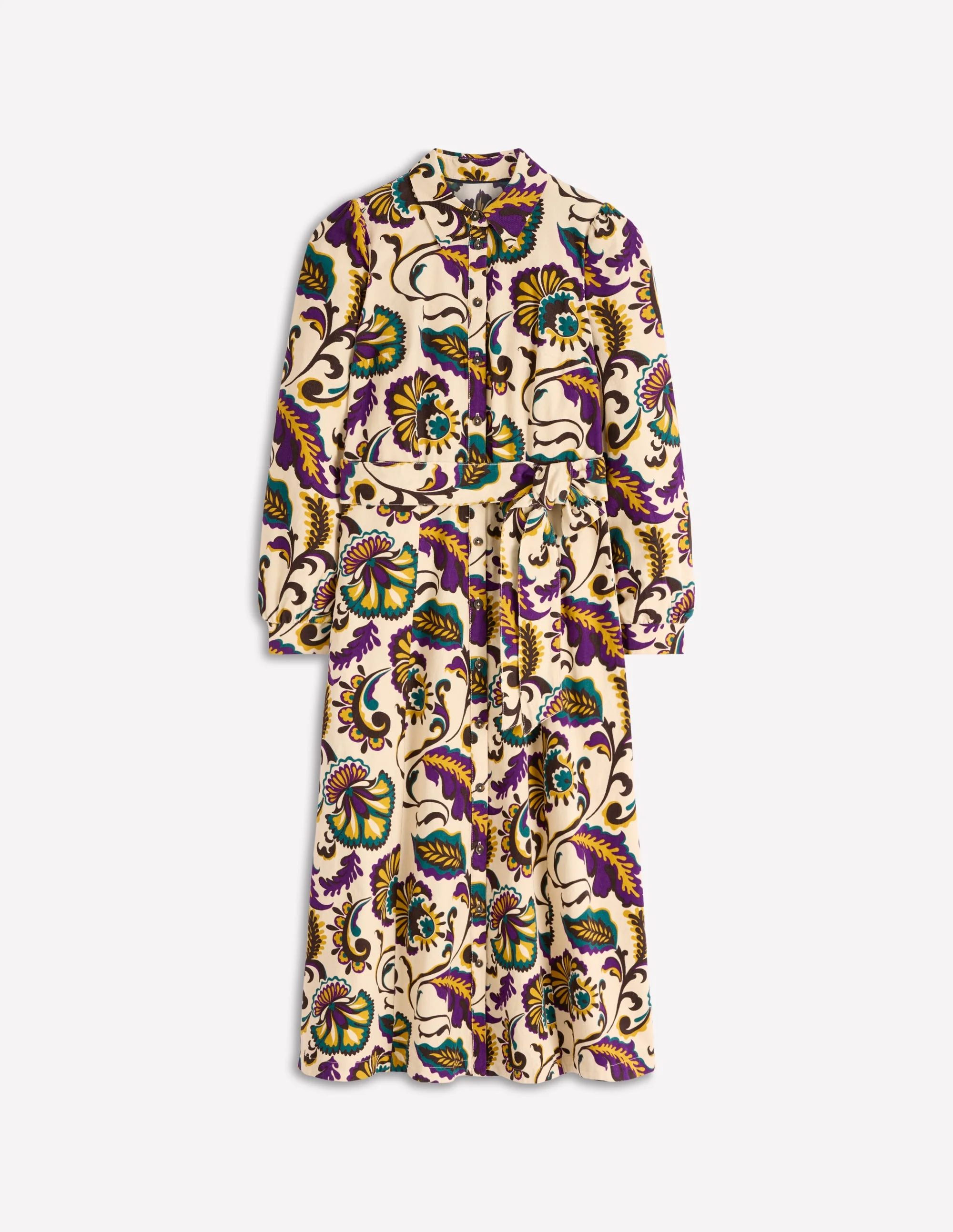 Clara Cord Midi Dress-Multi, Ornate Meadow - Image 6