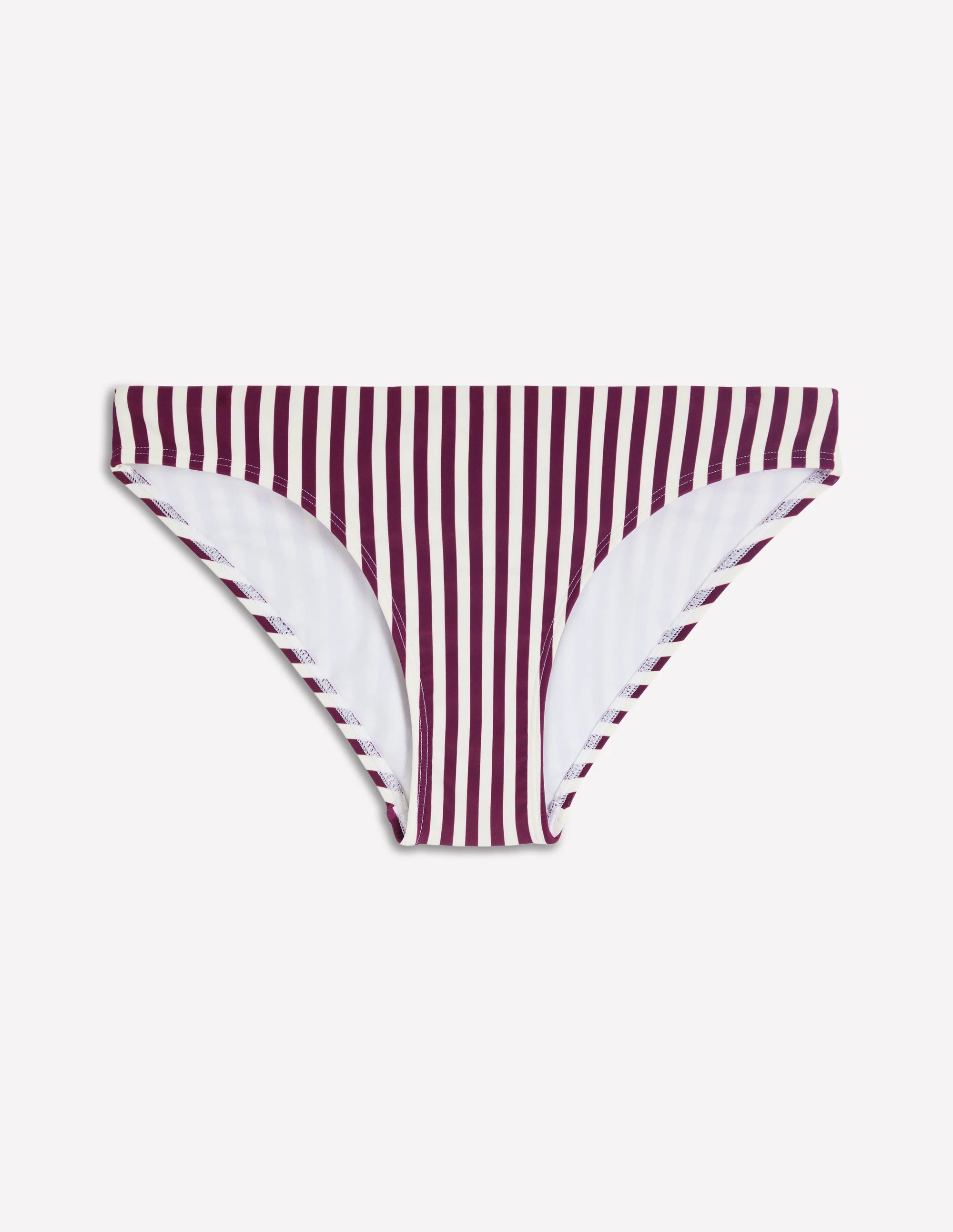 Classic Bikini Bottoms-Chocberry, Ivory Stripe - Image 5