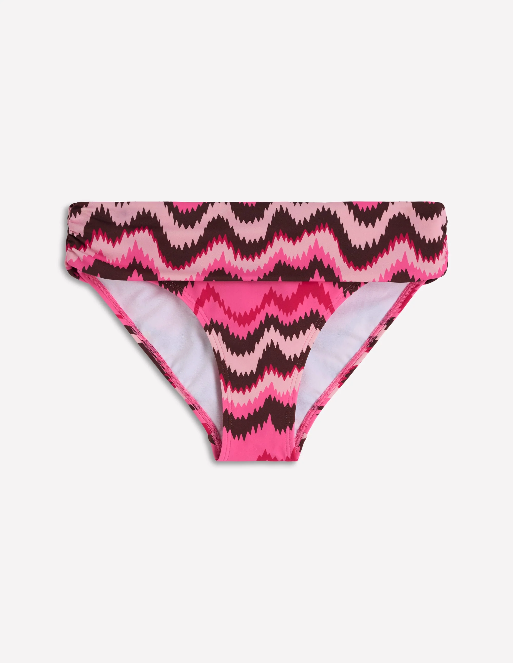 Classic Fold Bikini Bottoms-Pink, Zig zag Wave - Image 6