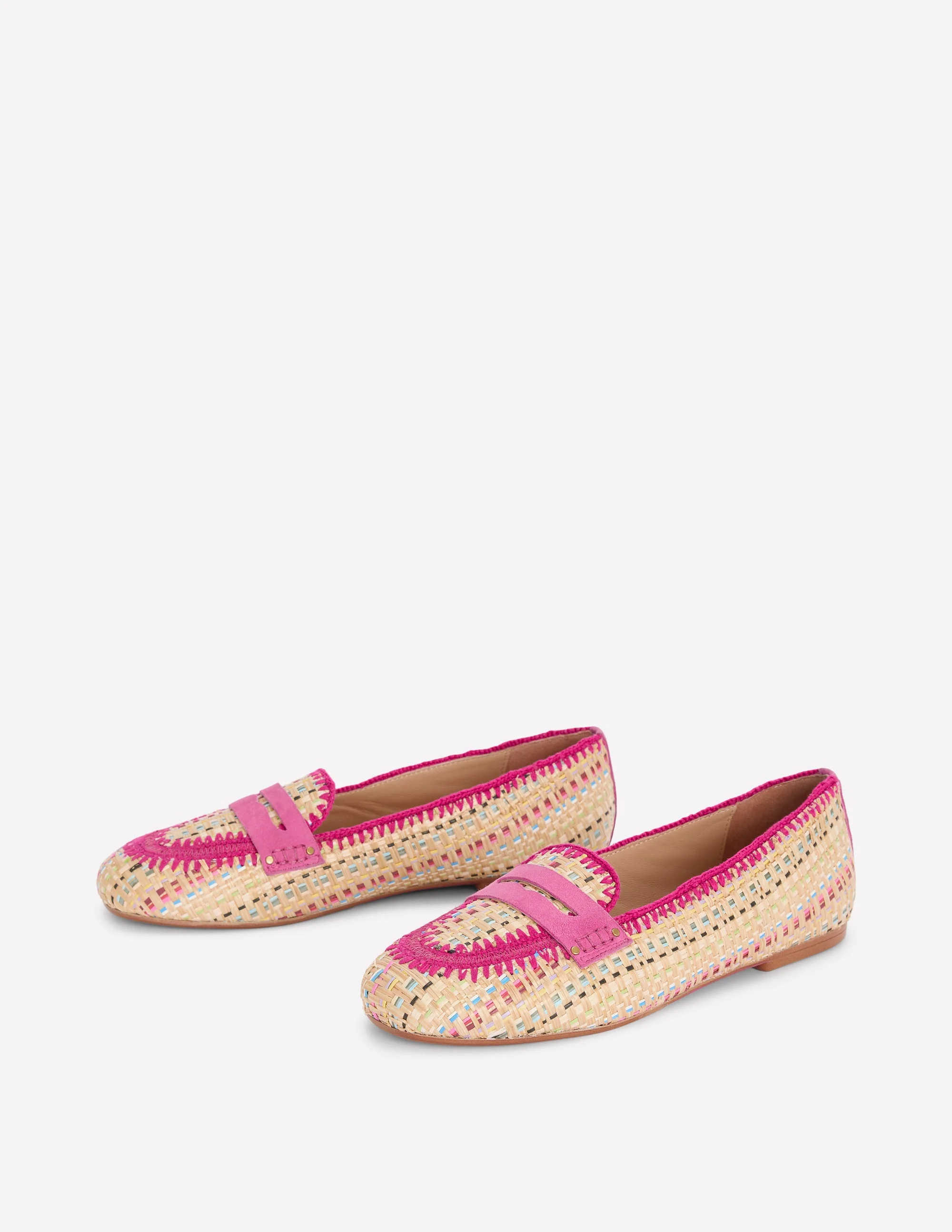 Classic Penny Loafers-Multi Raffia - Image 2