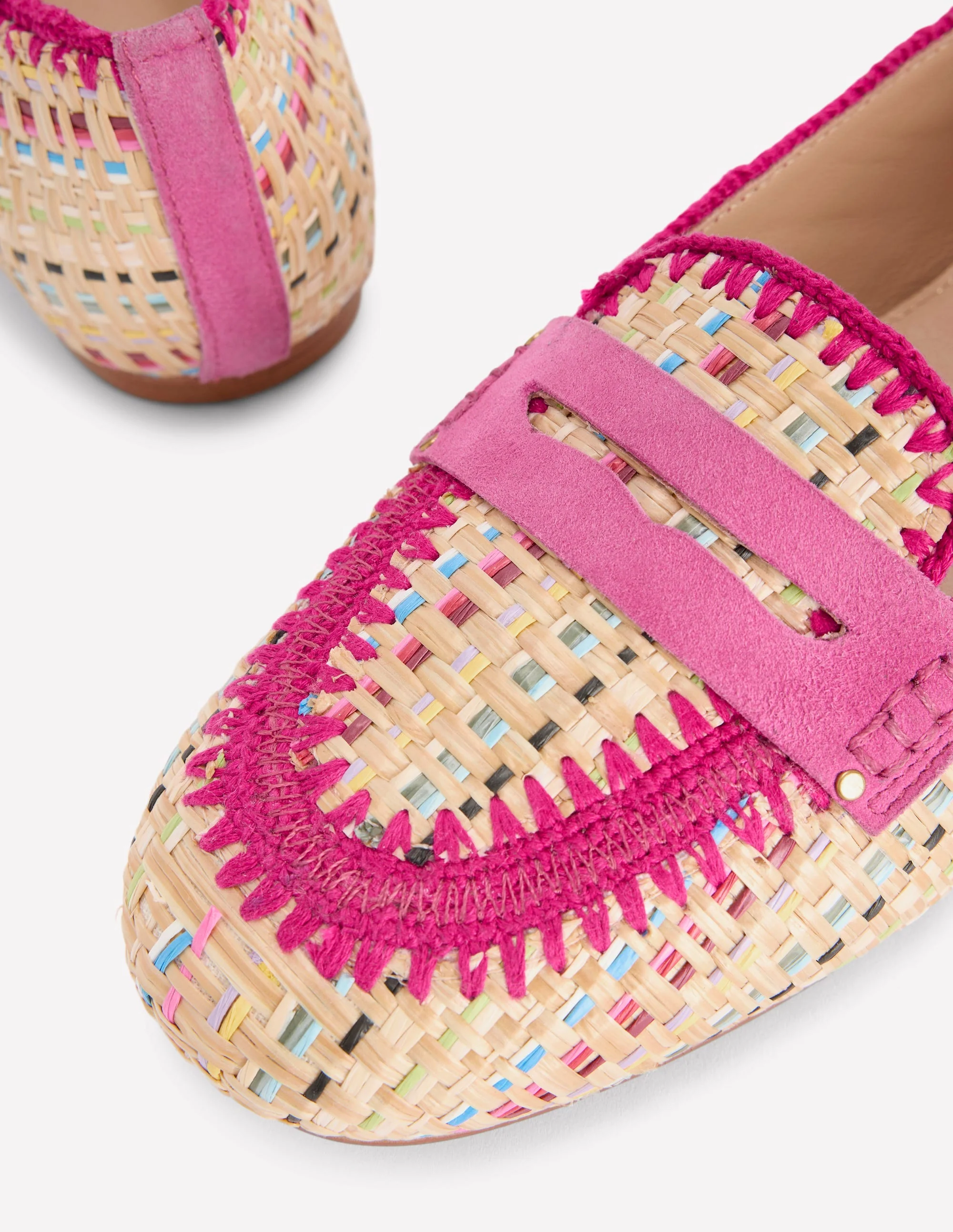 Classic Penny Loafers-Multi Raffia - Image 3