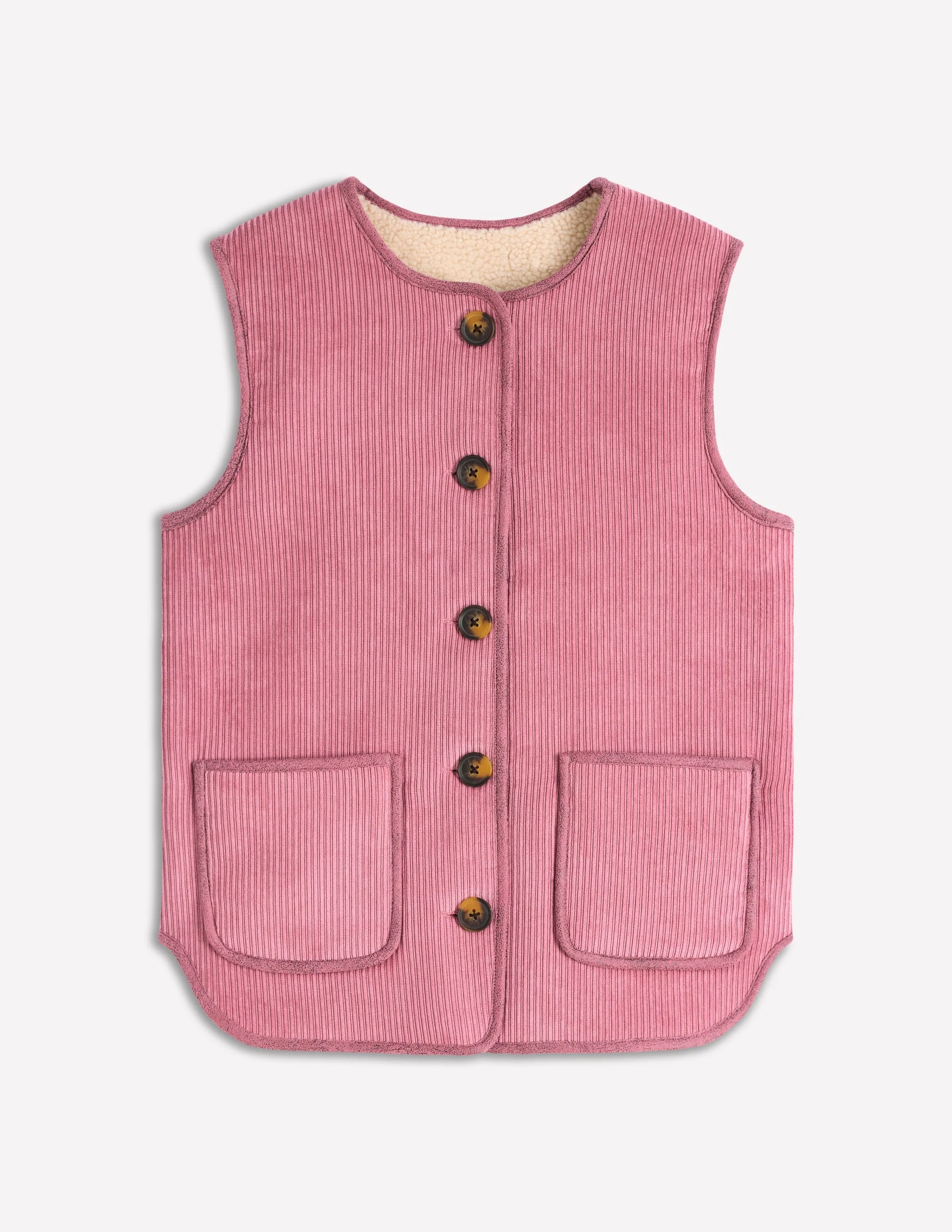 Clerkenwell Reversible Gilet-Light Pink, Natural - Image 6