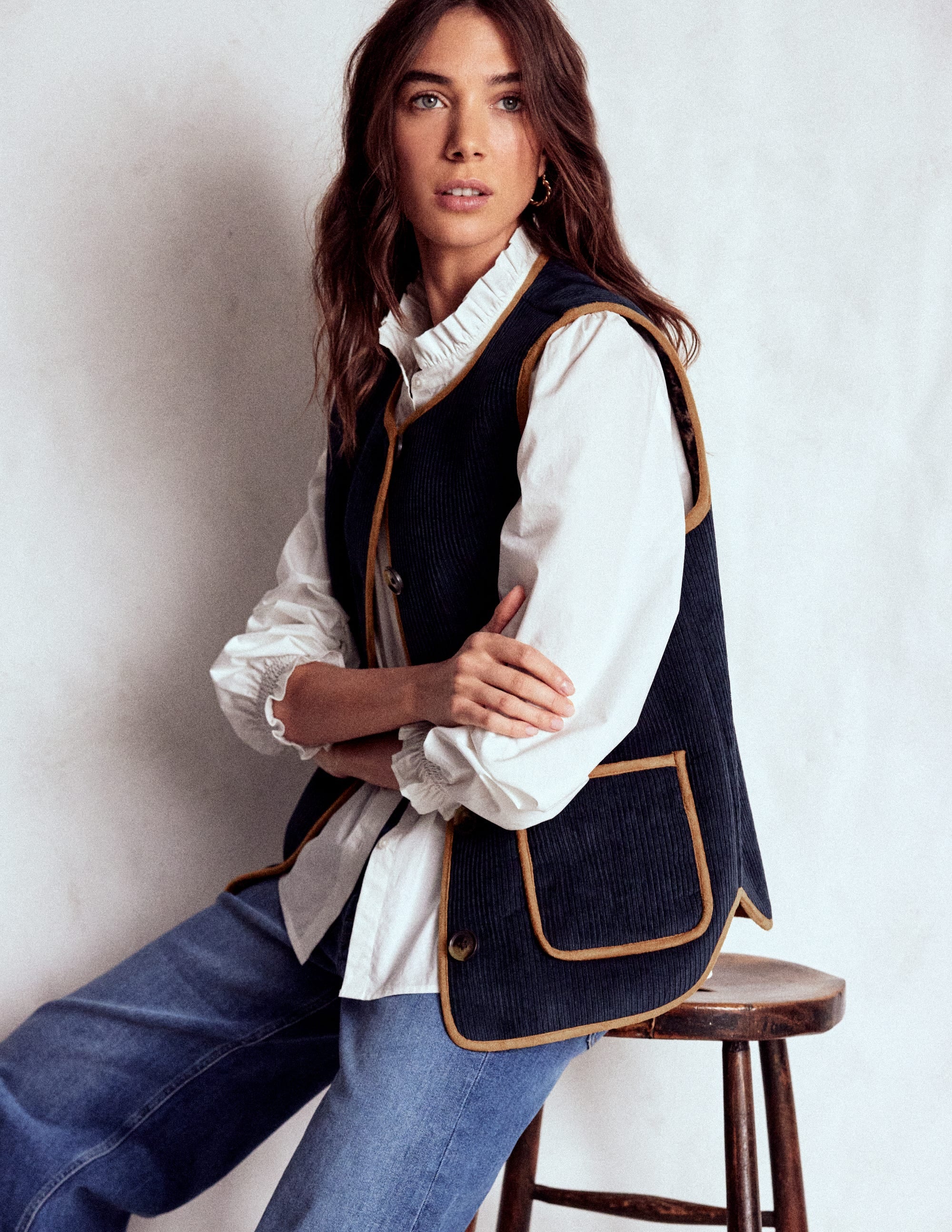 Clerkenwell Reversible Gilet-Navy, Leopard - Image 4