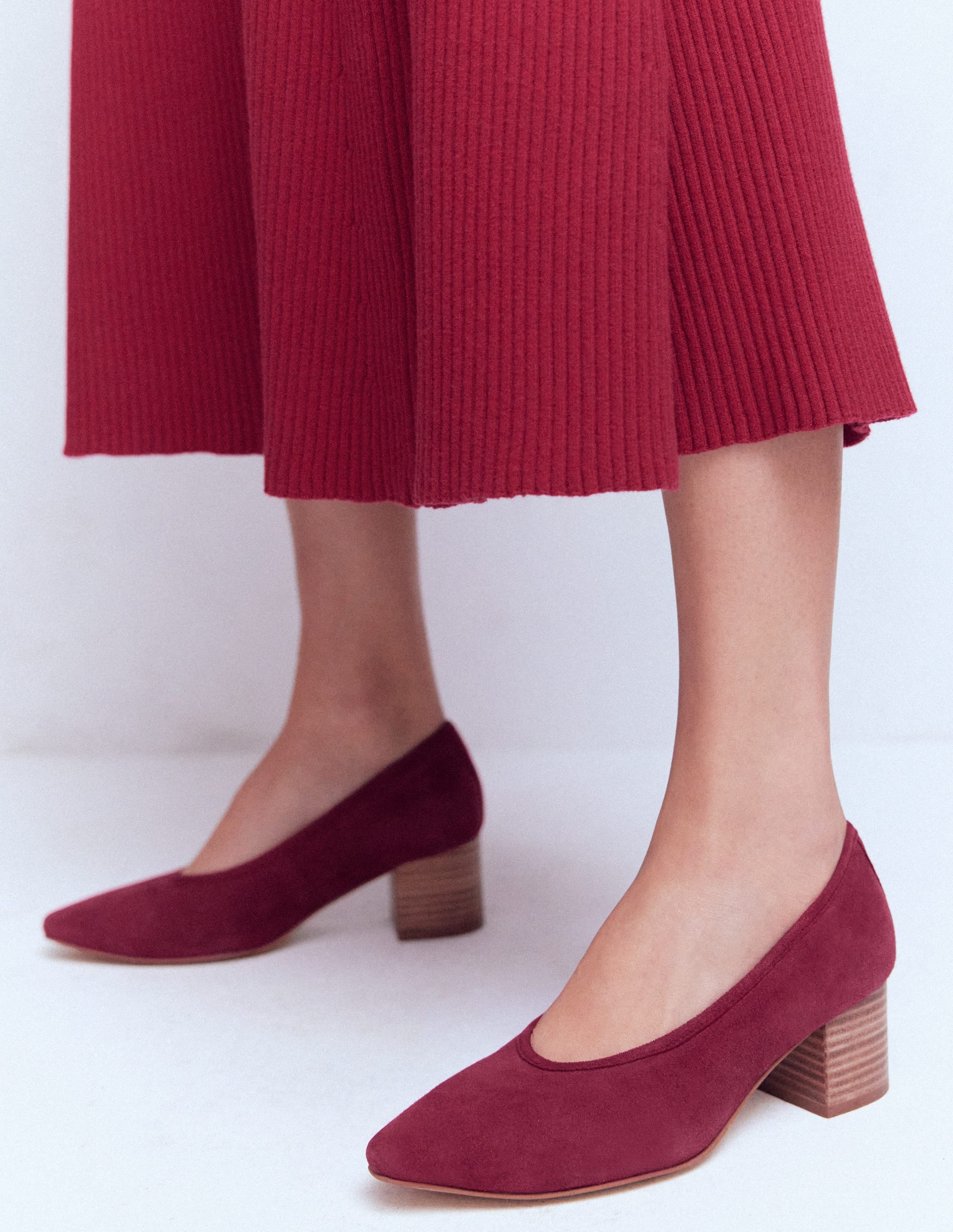 Closed Back Block Heel-Red - Image 2