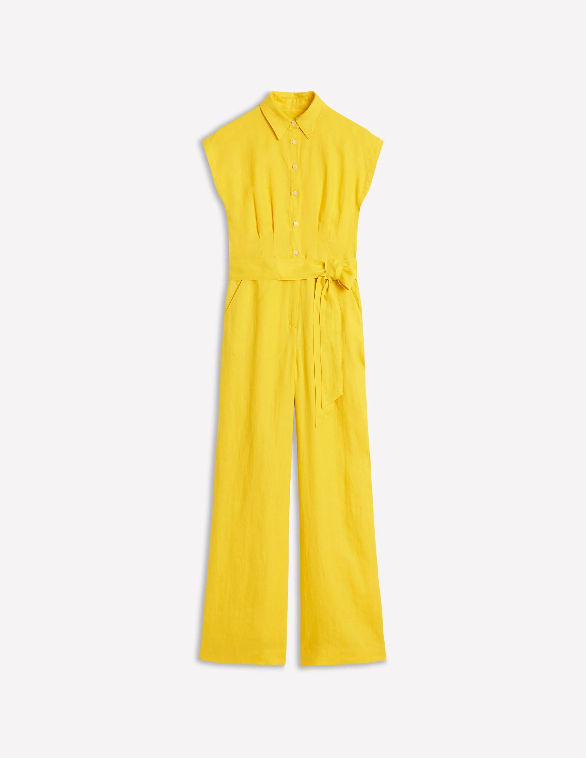 Colette Linen Jumpsuit-Pineapple Yellow - Image 6