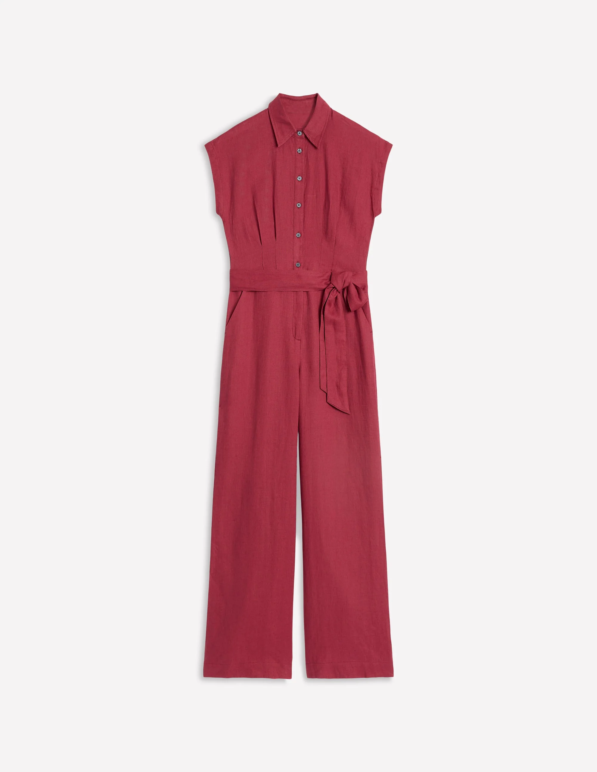Colette Linen Jumpsuit-Terracotta Red - Image 5