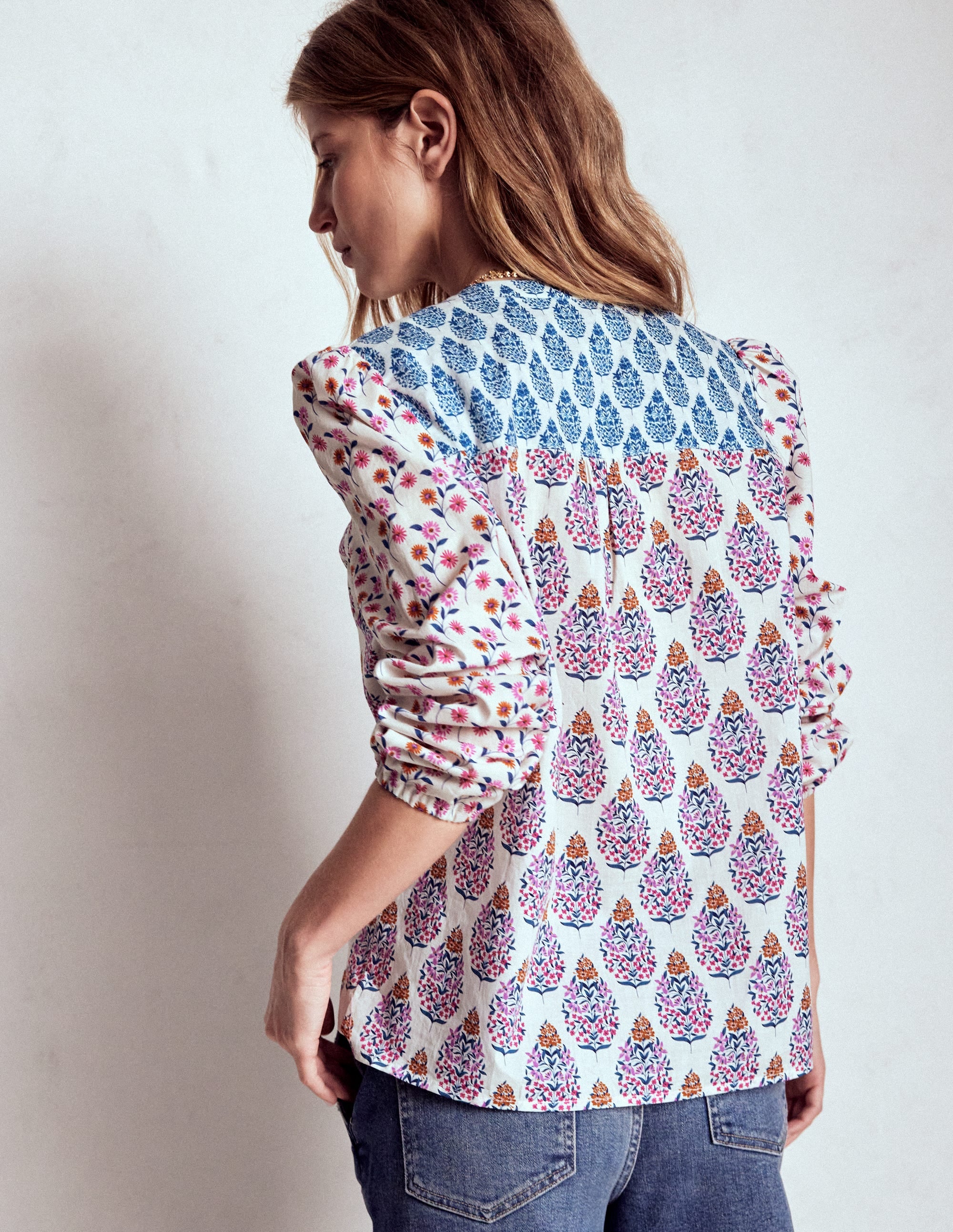 Corrine Cotton Top-Multi, Wildflower Bouquet - Image 4