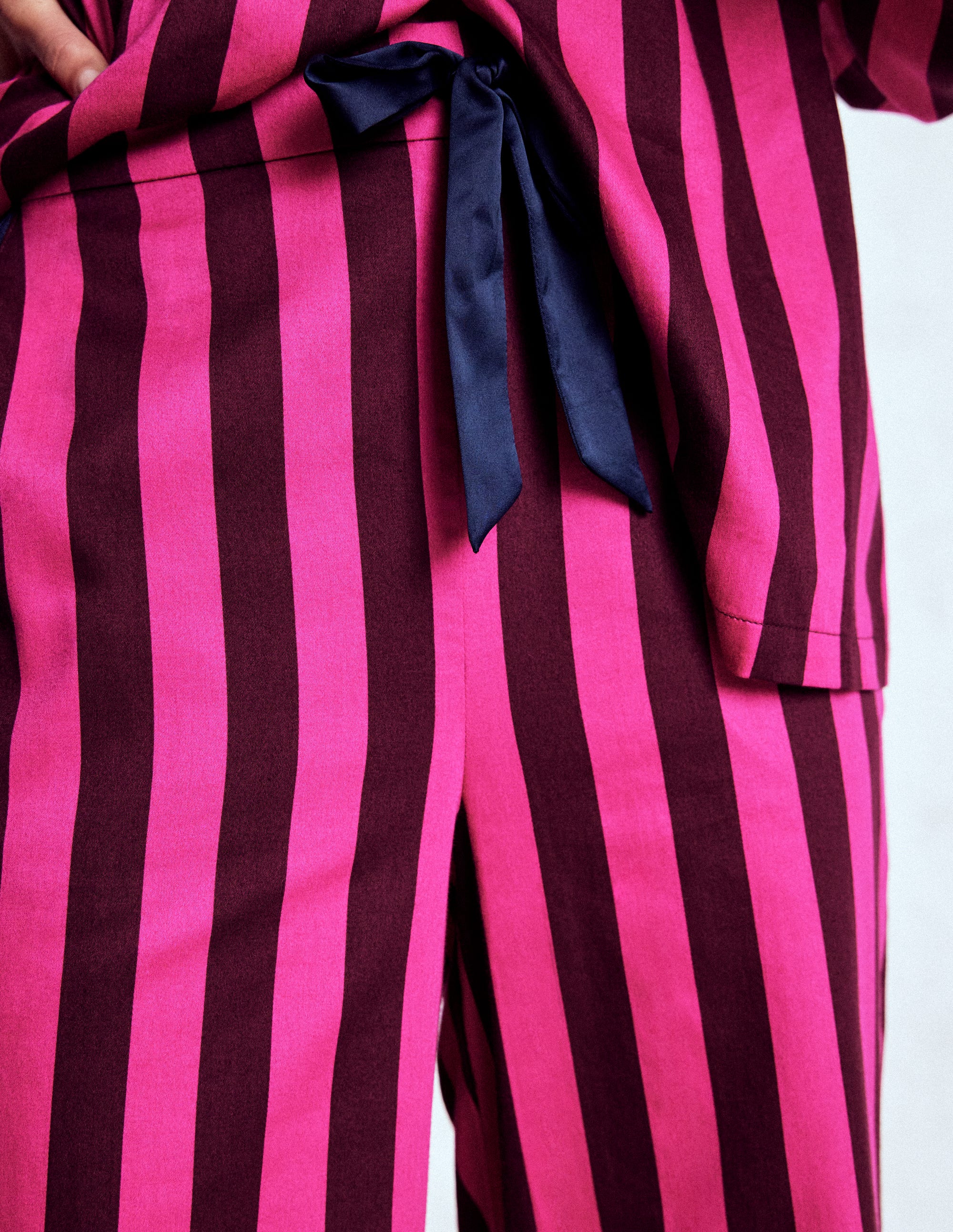 Cotton Pyjama Trousers-Pink Stripe - Image 3
