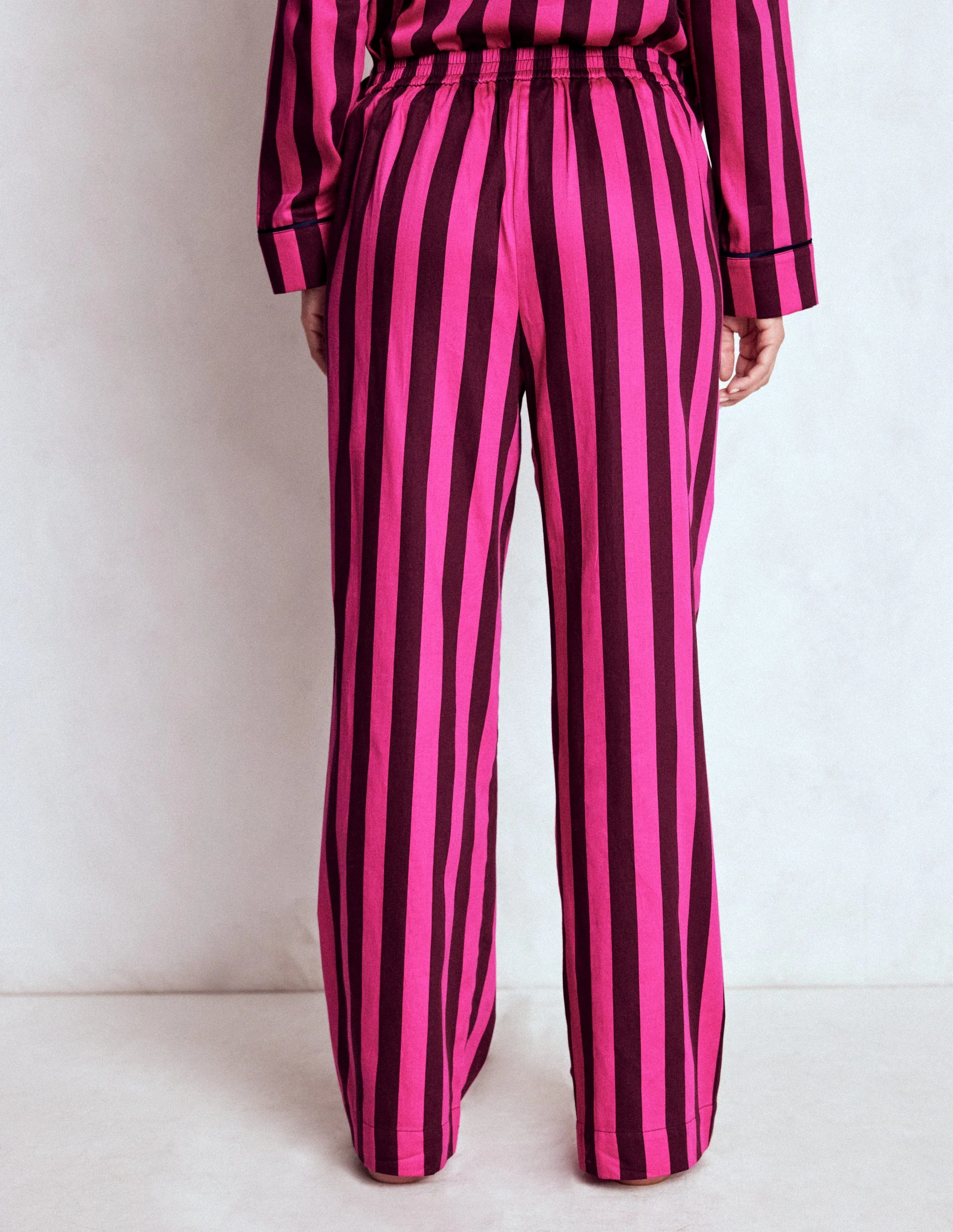 Cotton Pyjama Trousers-Pink Stripe - Image 4