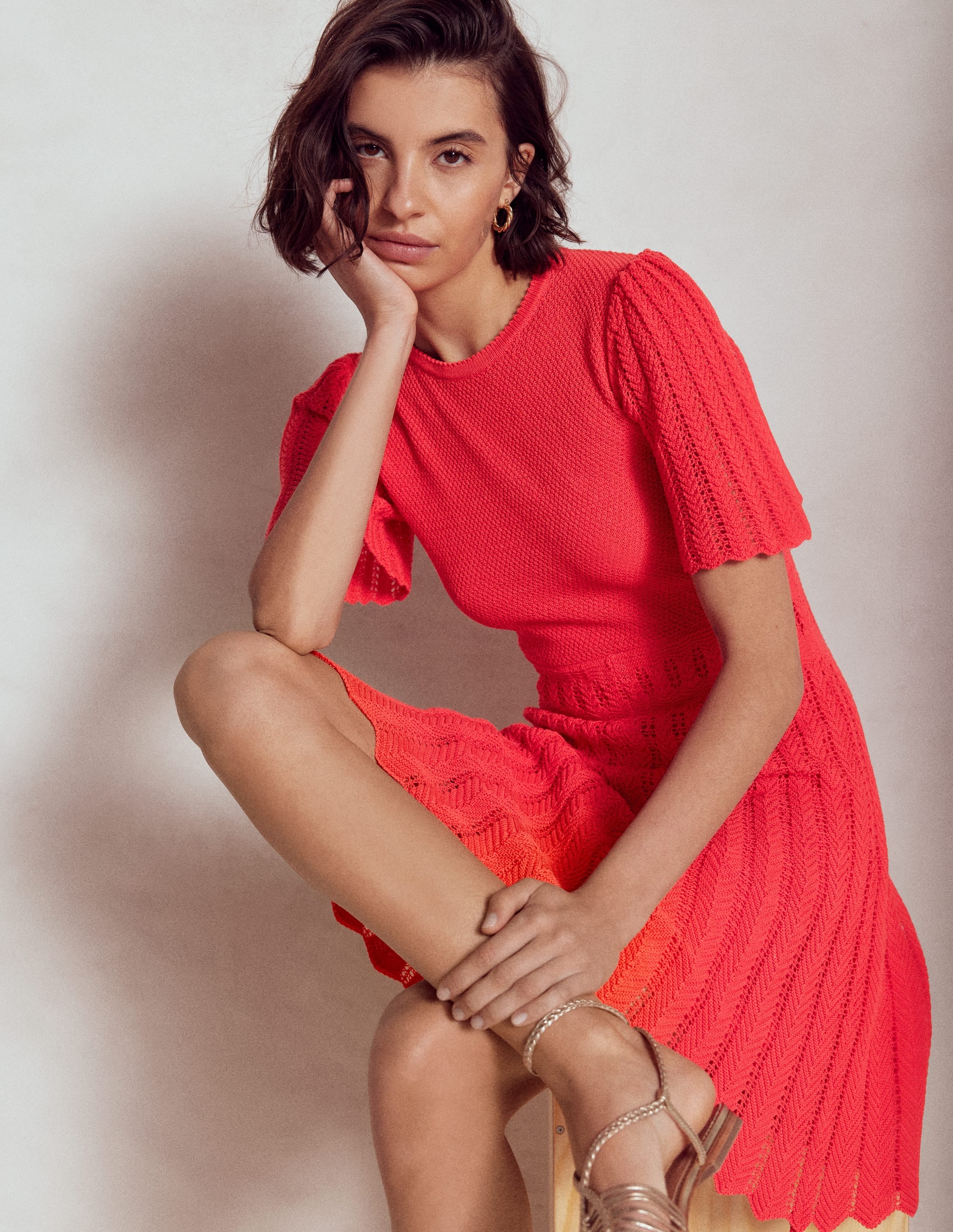 Cotton Stitch Crew Dress-Bittersweet - Image 2