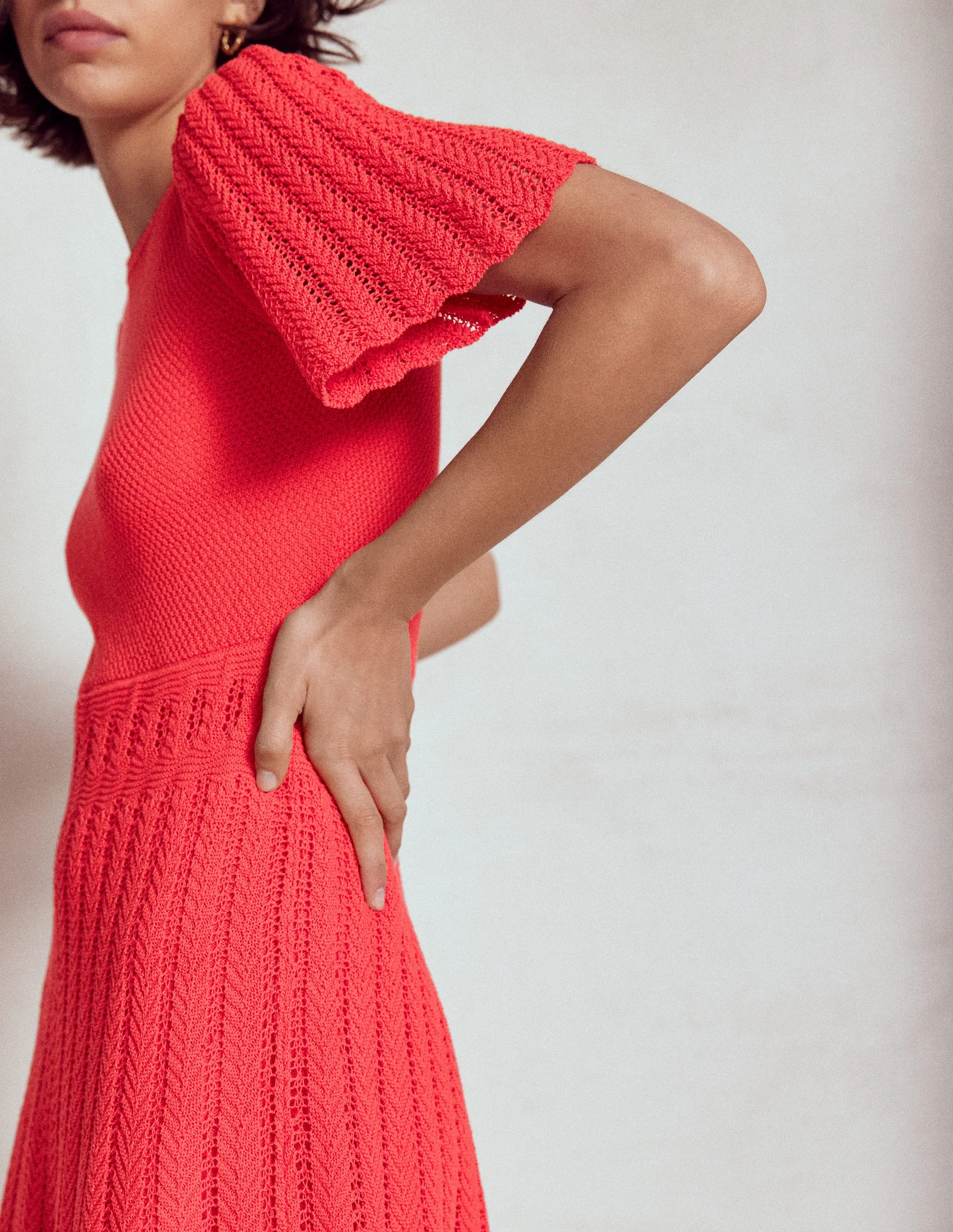 Cotton Stitch Crew Dress-Bittersweet - Image 3