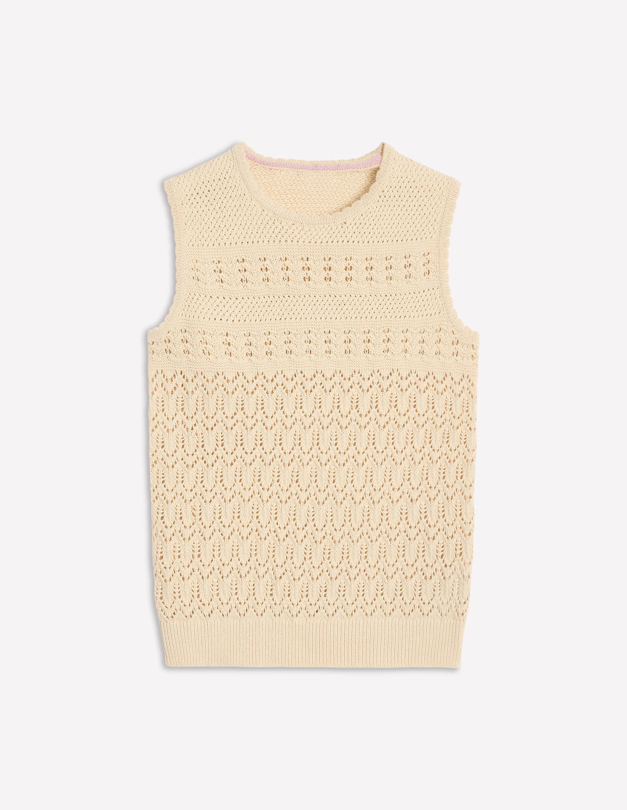 Cotton Stitch Crew Tank-Warm Ivory - Image 5