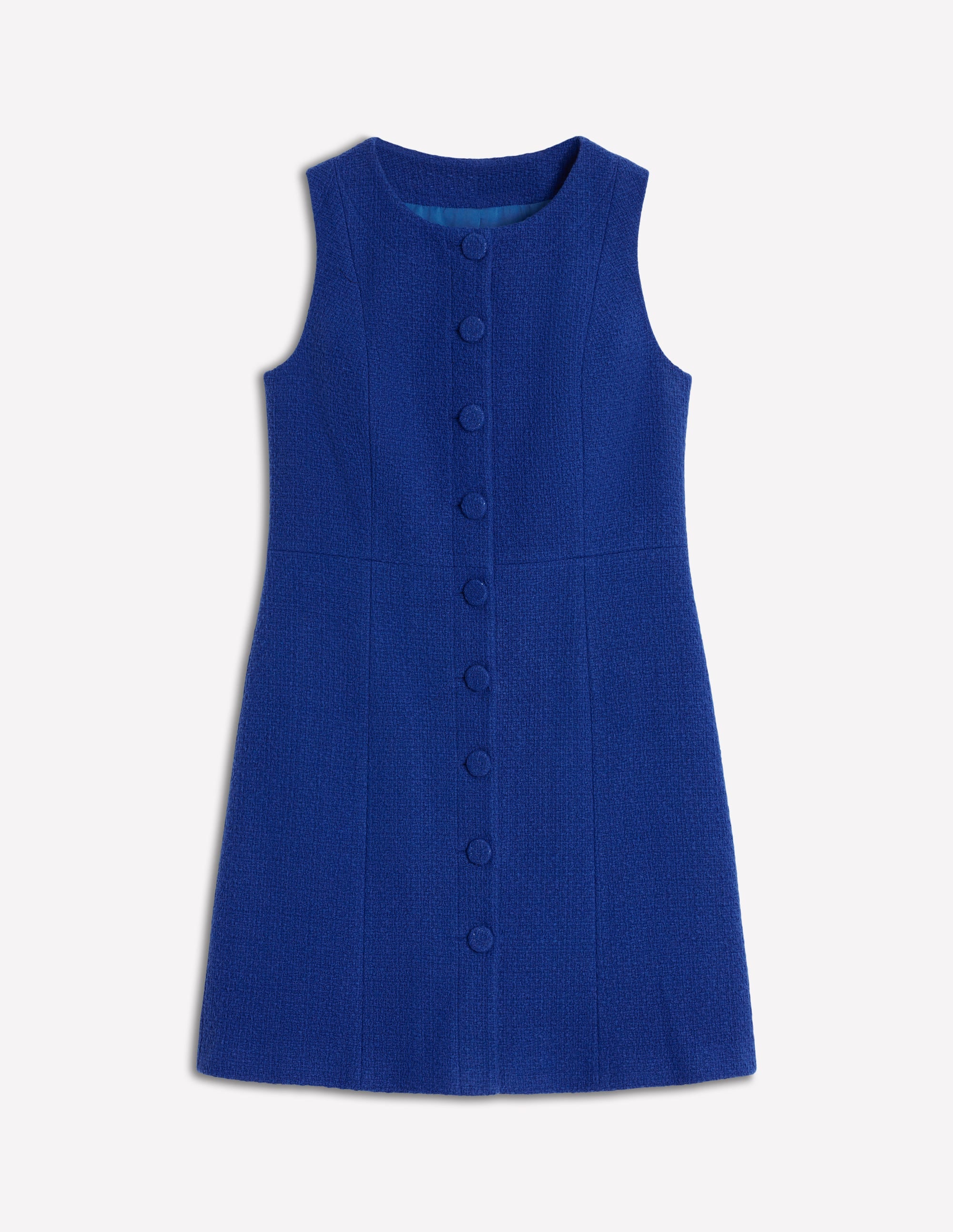 Cotton Texture Shift Dress-Gallery Blue - Image 5